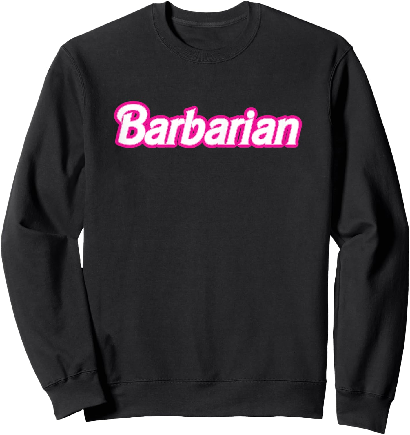 Love The Pink Barbarian Pink Retro Sweatshirt - Sweatshirt | Black