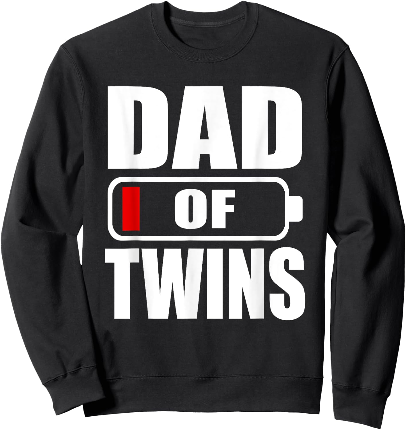 Men Dad Of Twins Daughter Sons Father's Day Sweatshirt - Sweatshirt | Black