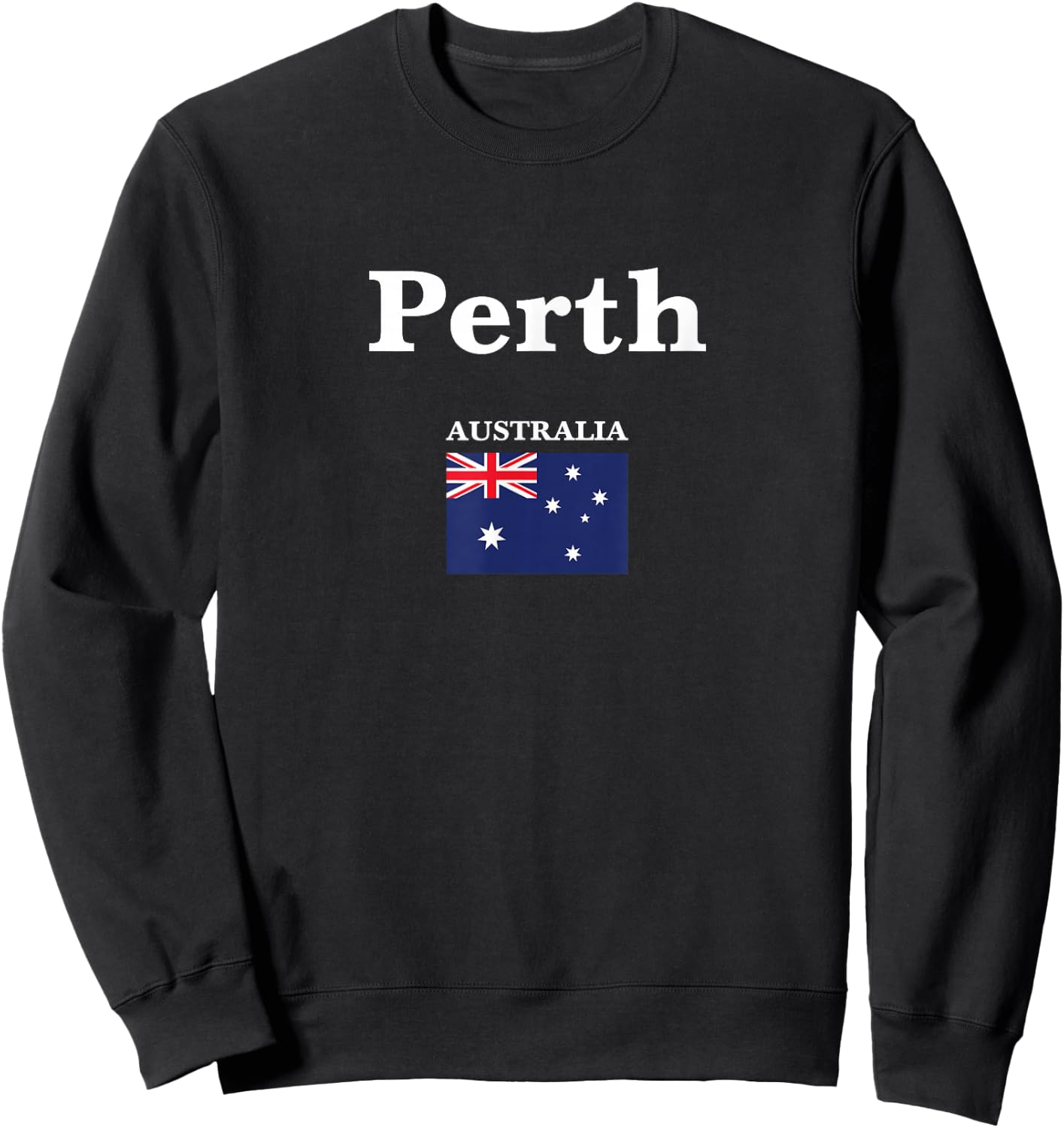 Perth city and the flag of Australia Sweatshirt - Sweatshirt | Black