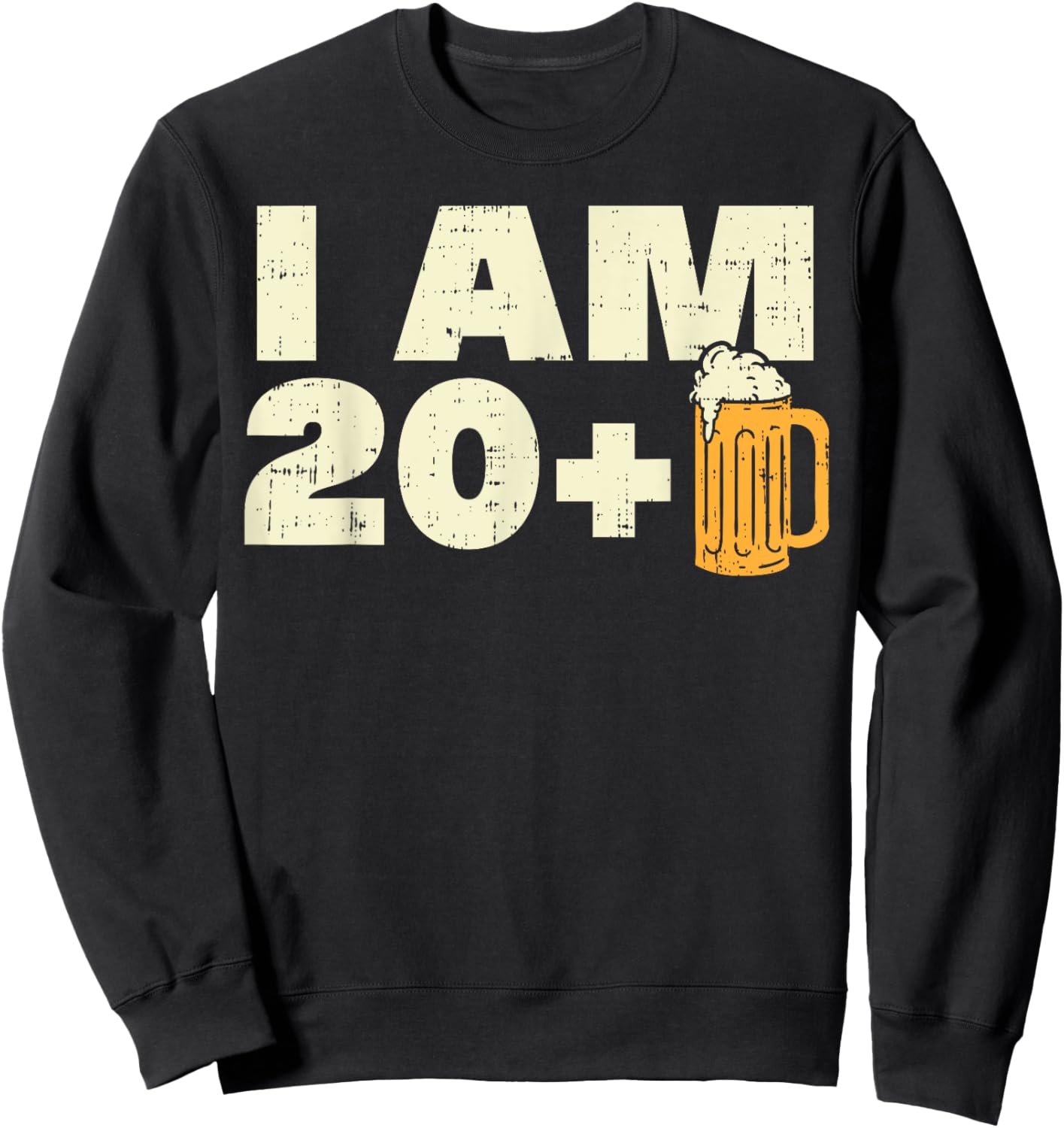20 Plus Beer Funny 21 Years Old 21st Birthday Gift Him Men Sweatshirt - Sweatshirt | Black