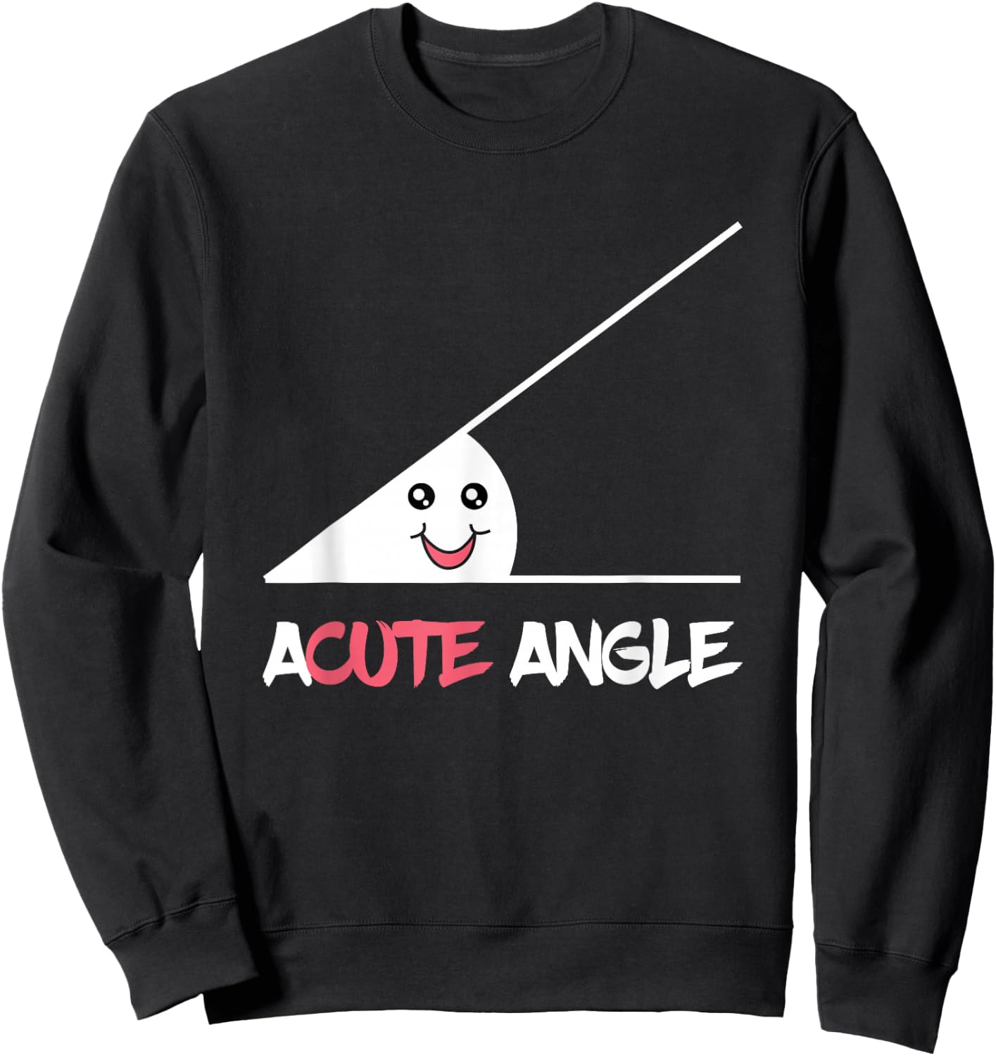 Funny Acute Angle Triangle Geometry Geometric Science Math Sweatshirt - Sweatshirt | Black