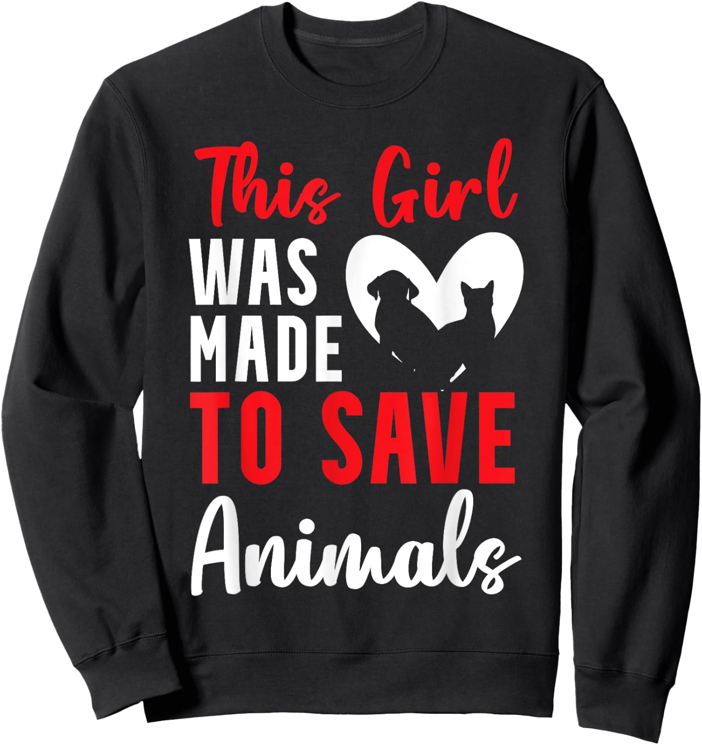 Animal rescuer girl dog rescuer animal rescuer Sweatshirt - Sweatshirt | Black