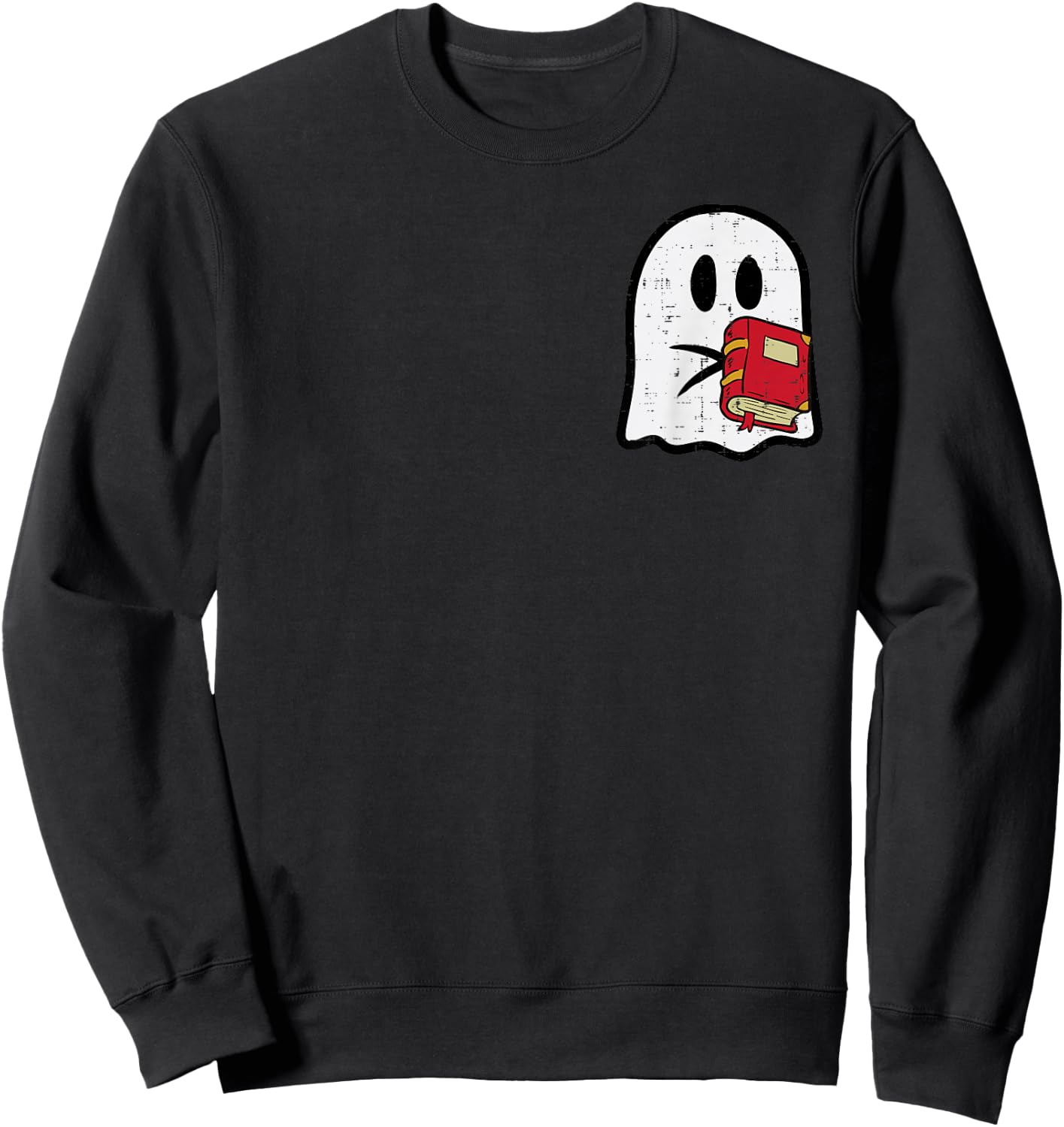 Ghost Read Reading Librarian Book Halloween Men Women Kids Sweatshirt - Sweatshirt | Black