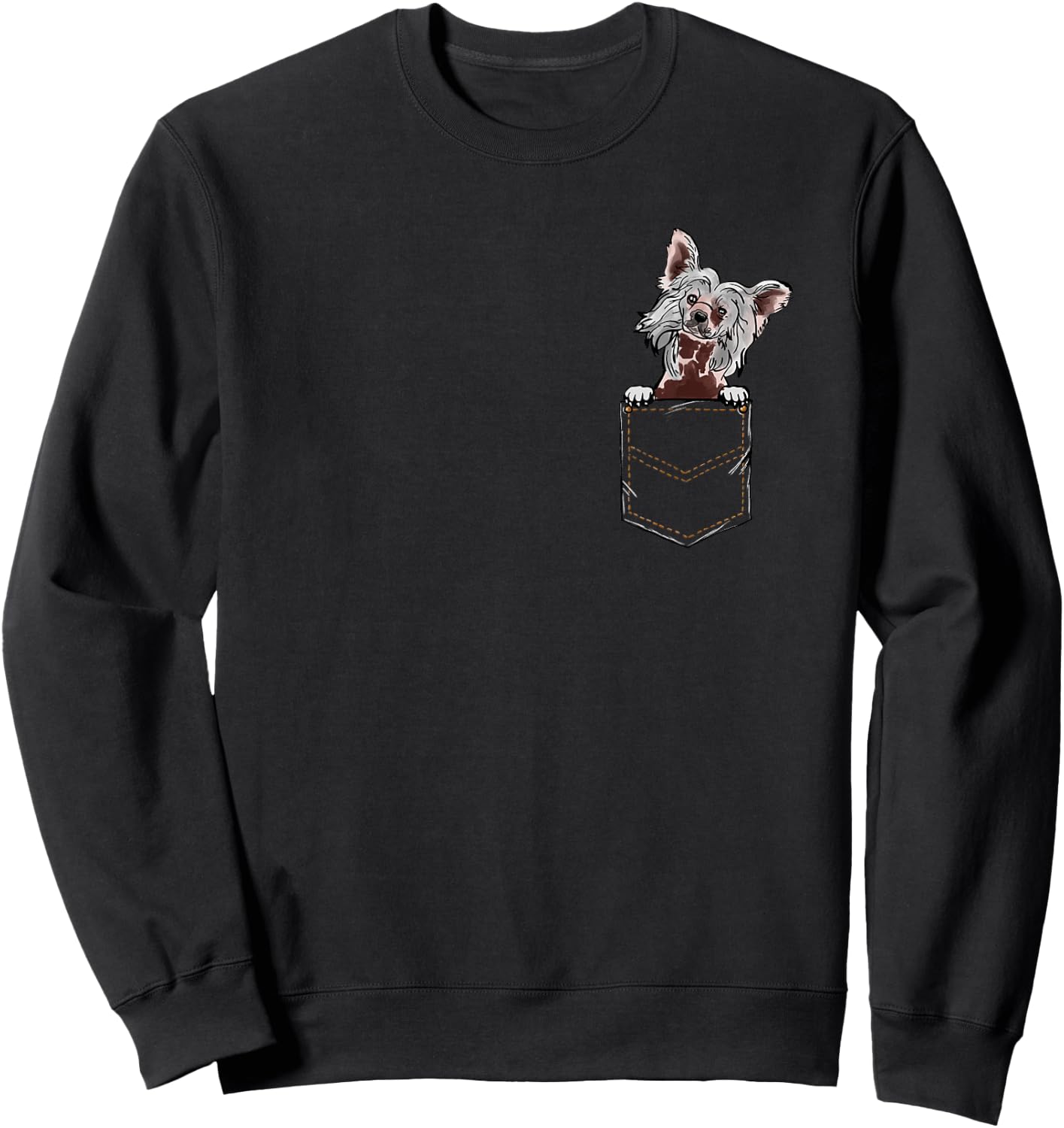 Chinese Crested Chinese Crested Dog Puppy Women Kids Sweatshirt - Sweatshirt | Black