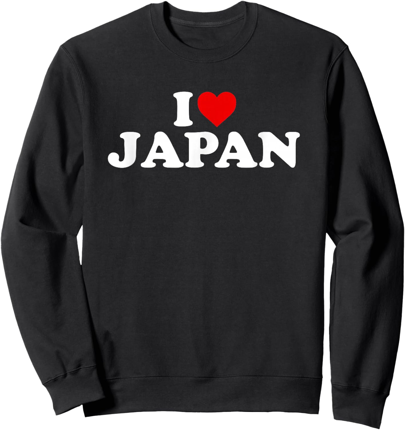 I Love Japan - Heart Sweatshirt - Sweatshirt | Black