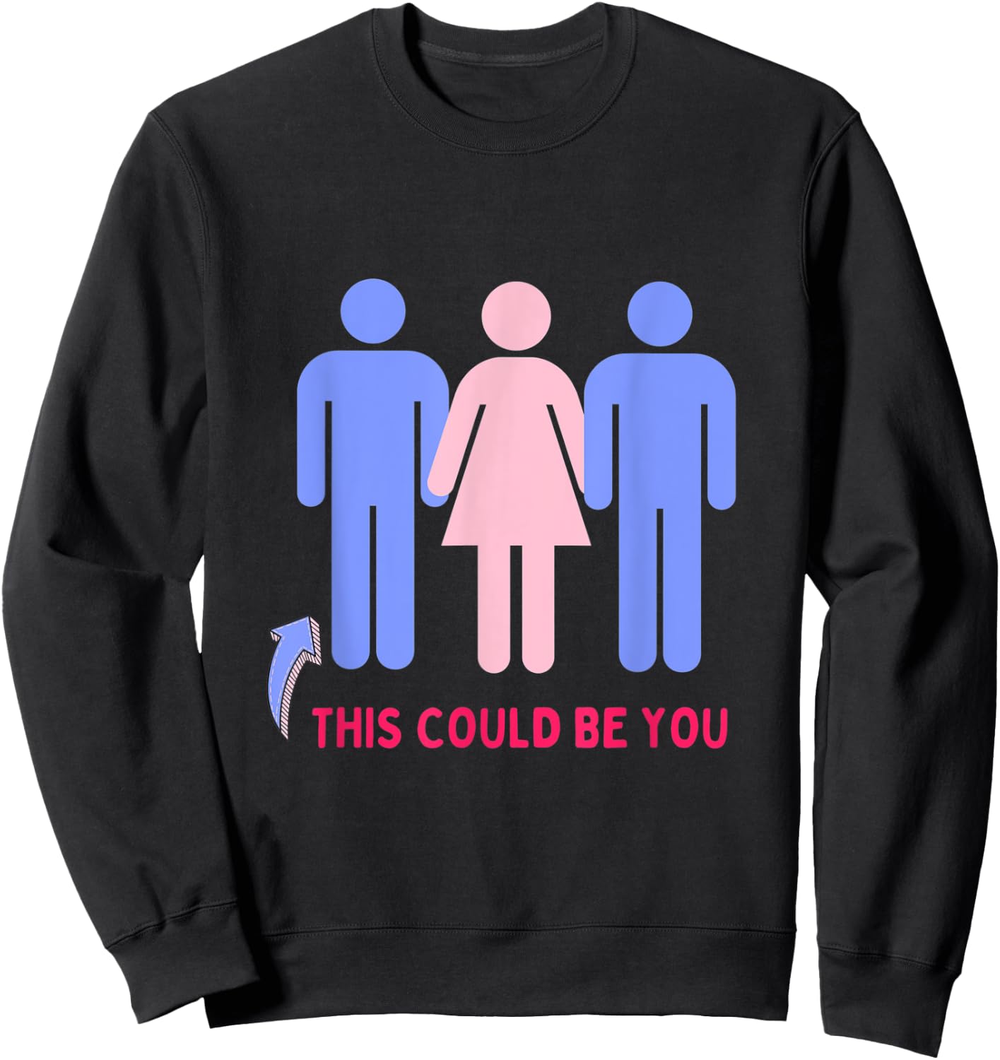 THIS COULD BE YOU Threesome Swingers Sweatshirt - Sweatshirt | Black