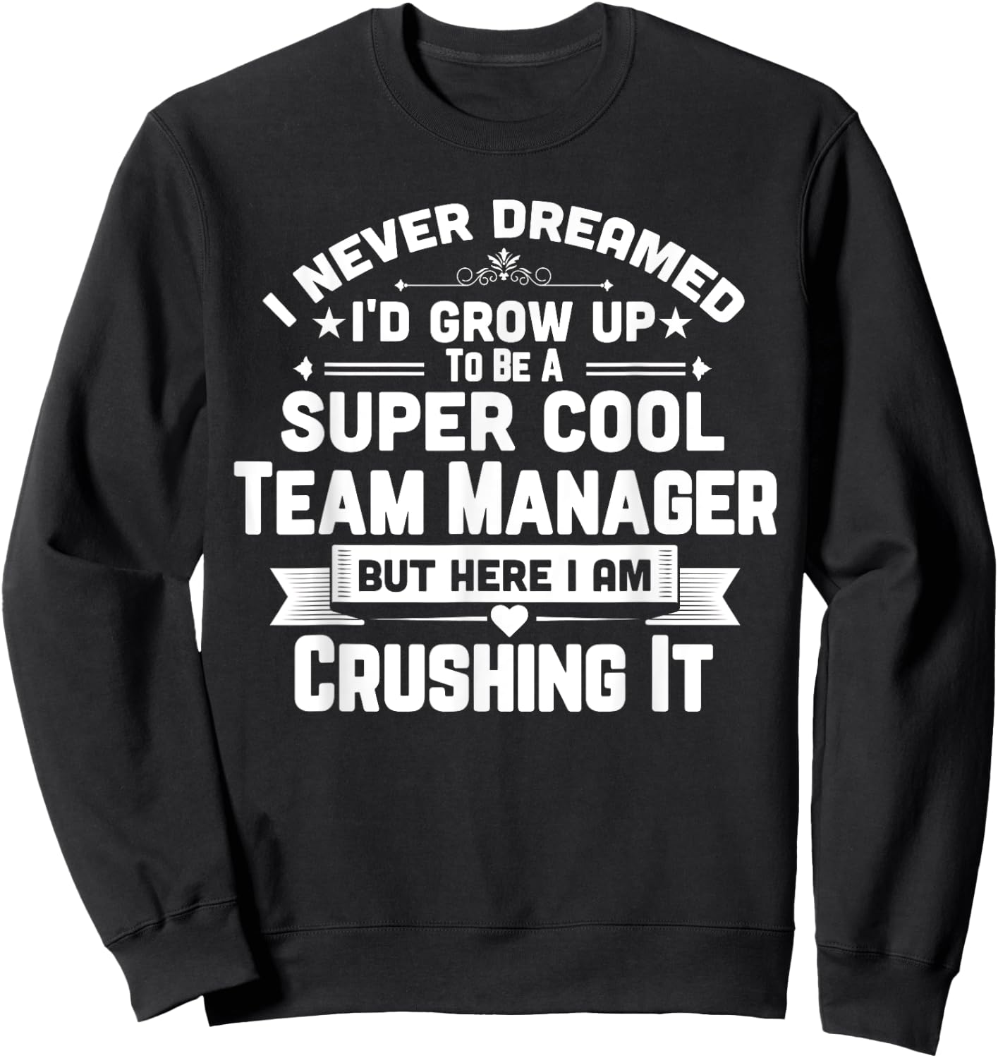 Super Cool Team Manager Funny Golf Swim Baseball Soccer Sweatshirt - Sweatshirt | Black