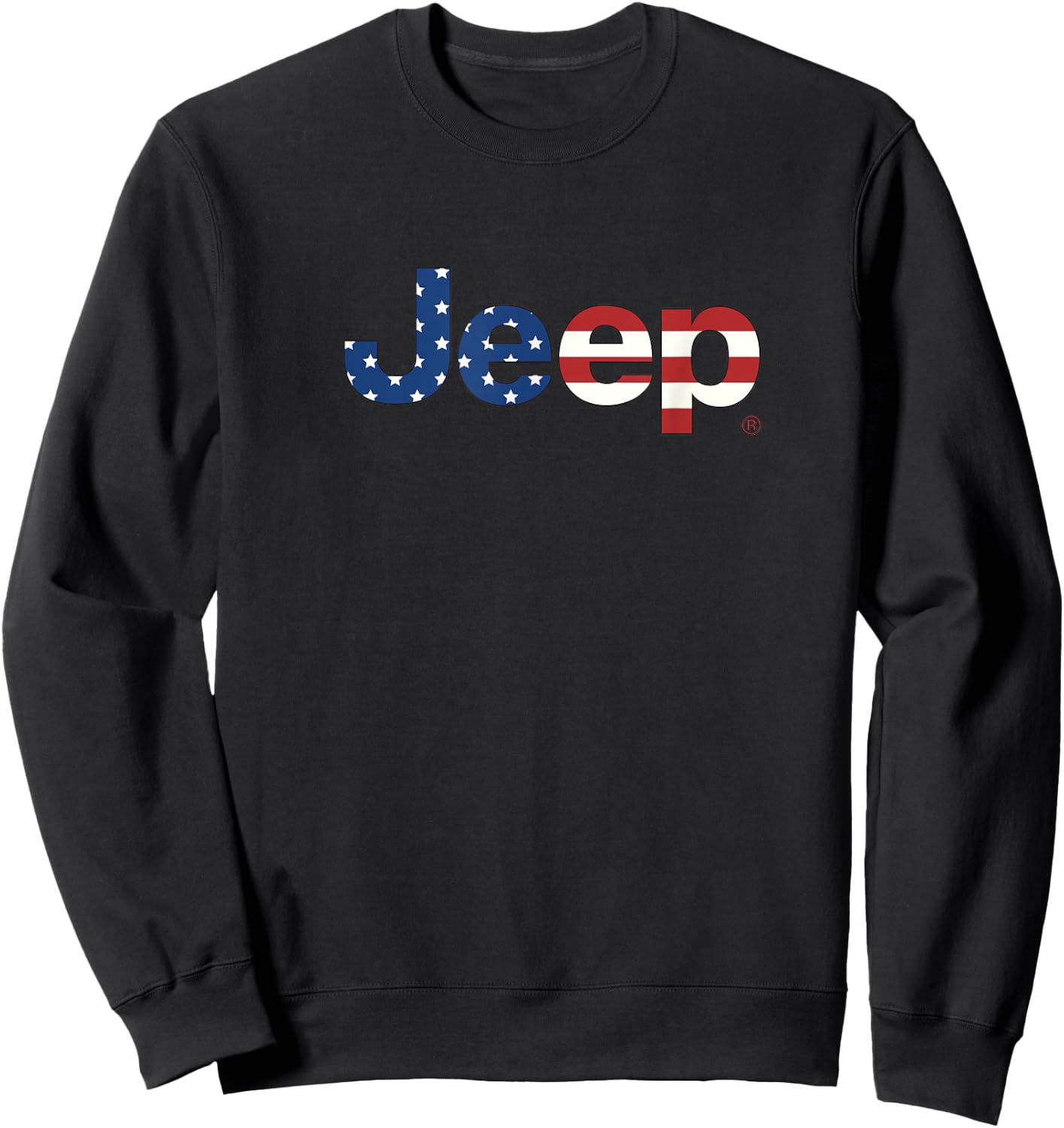 Jeep Flag Wordmark Logo Sweatshirt - Sweatshirt | Black