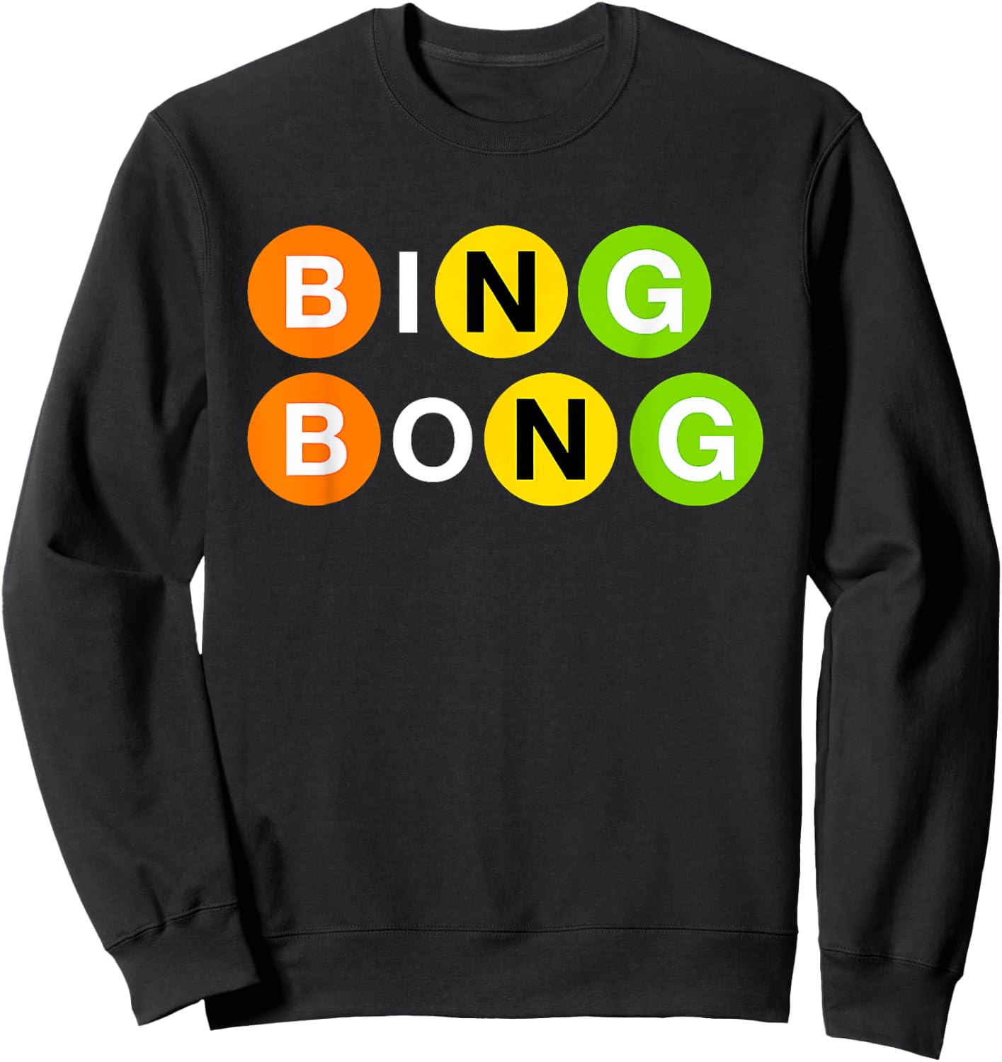 Funny NYC Subway Bing Bong Rally Sweatshirt - Sweatshirt | Black