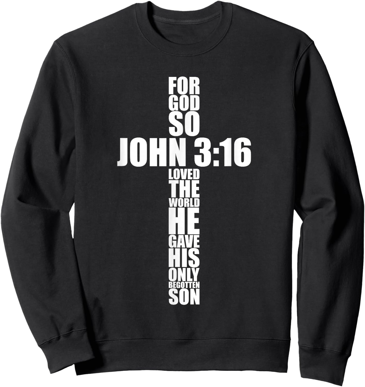 Cute Easter Clothes Outfit Boys Girls Christian John 3:16 Sweatshirt - Sweatshirt | Black