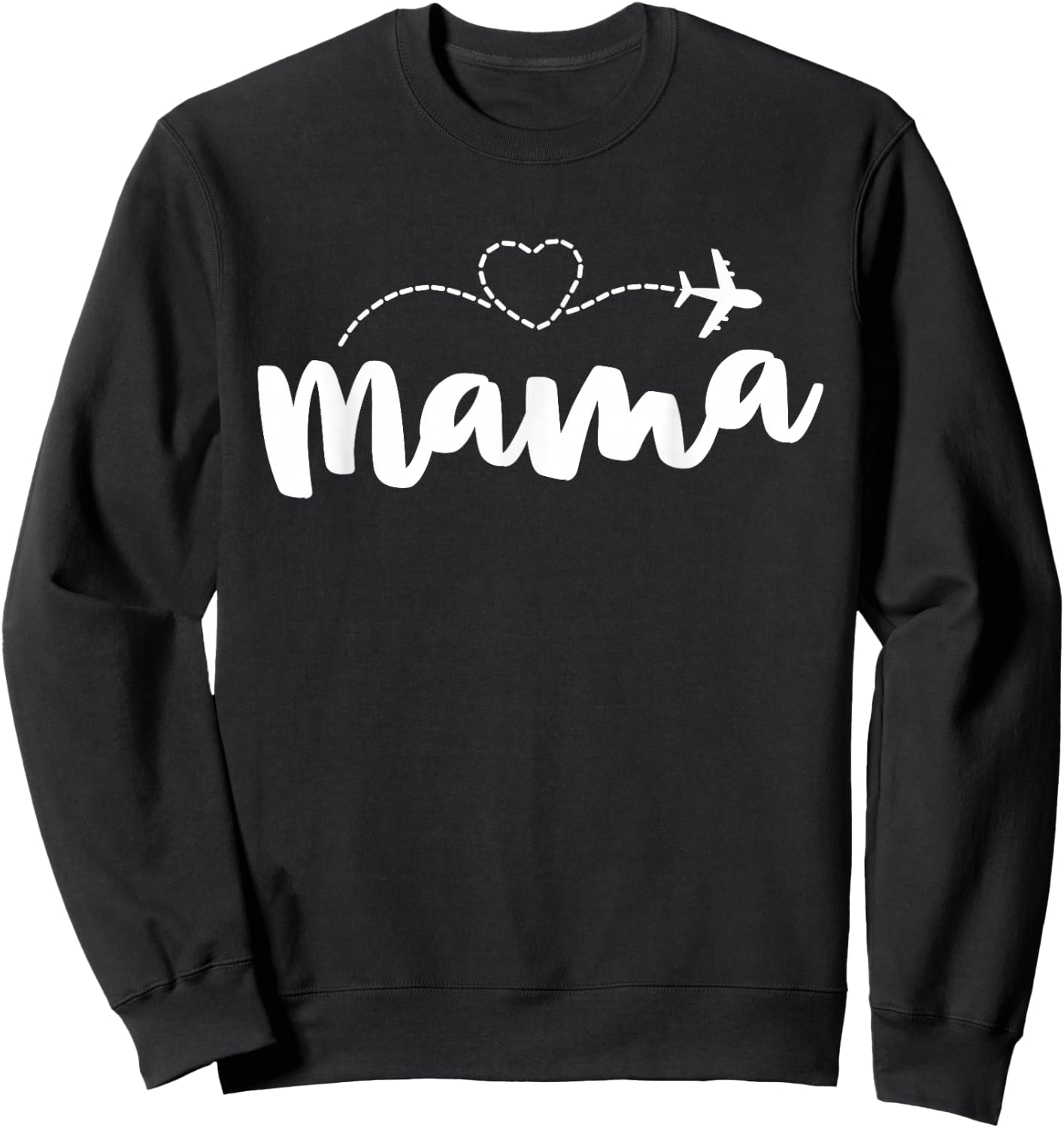 Mama Flight Attendant Shirts Mum Mother's Day Sweatshirt - Sweatshirt | Black