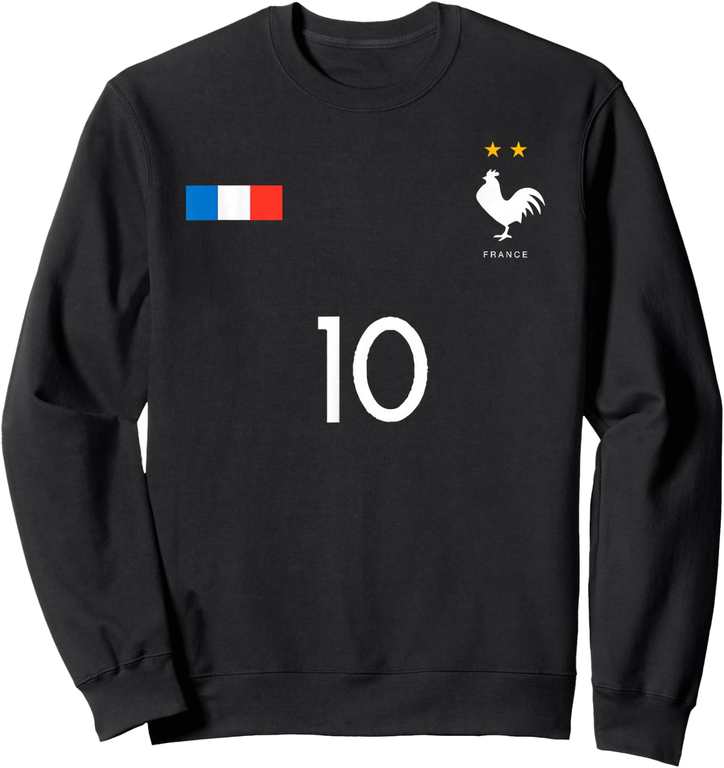France Jersey Shirt 10 French Football Soccer Men Women Kids Sweatshirt - Sweatshirt | Black