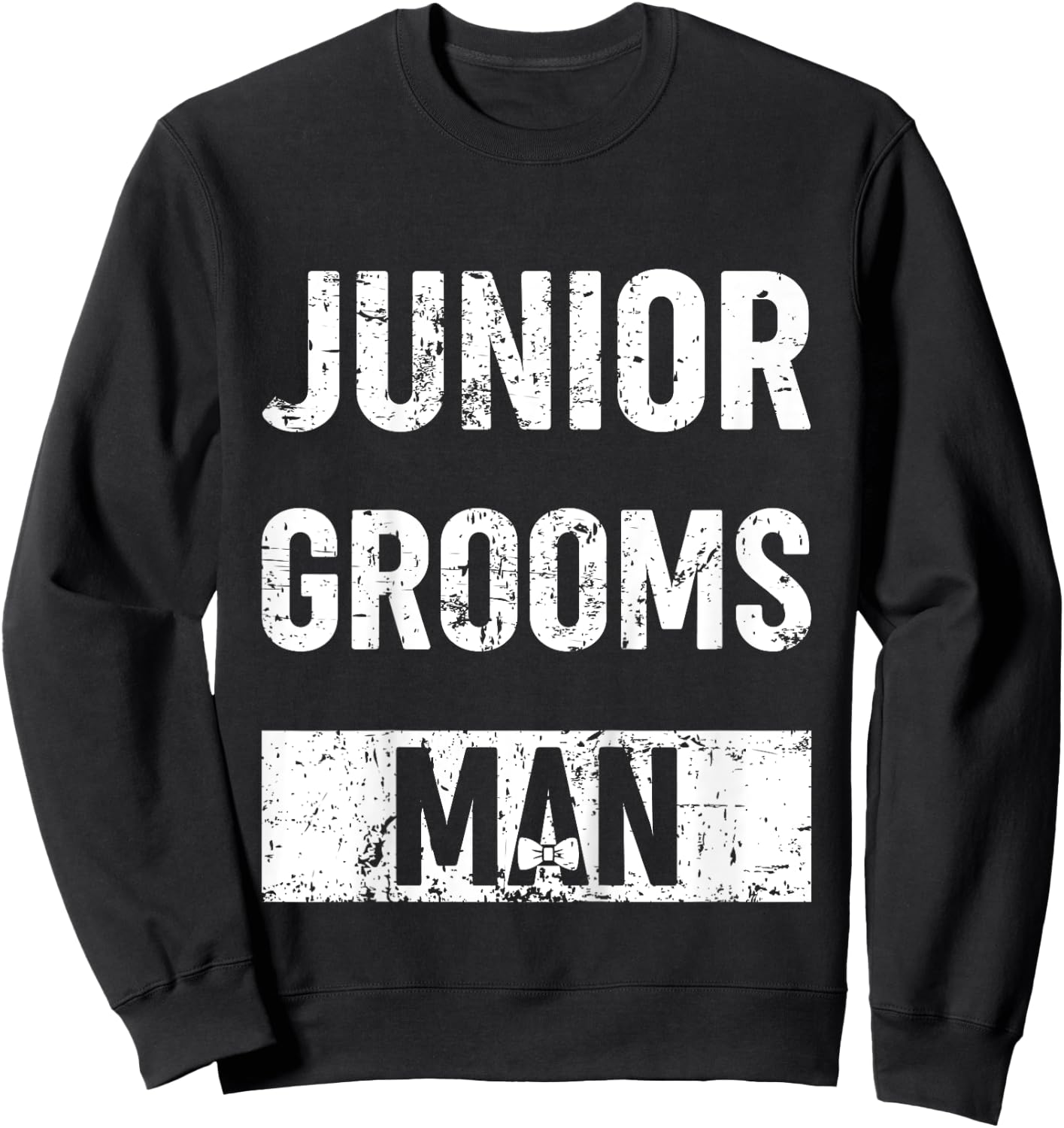 Kids Junior Groomsman Wedding Groom Gift Cute Little Party Man Sweatshirt - Sweatshirt | Black
