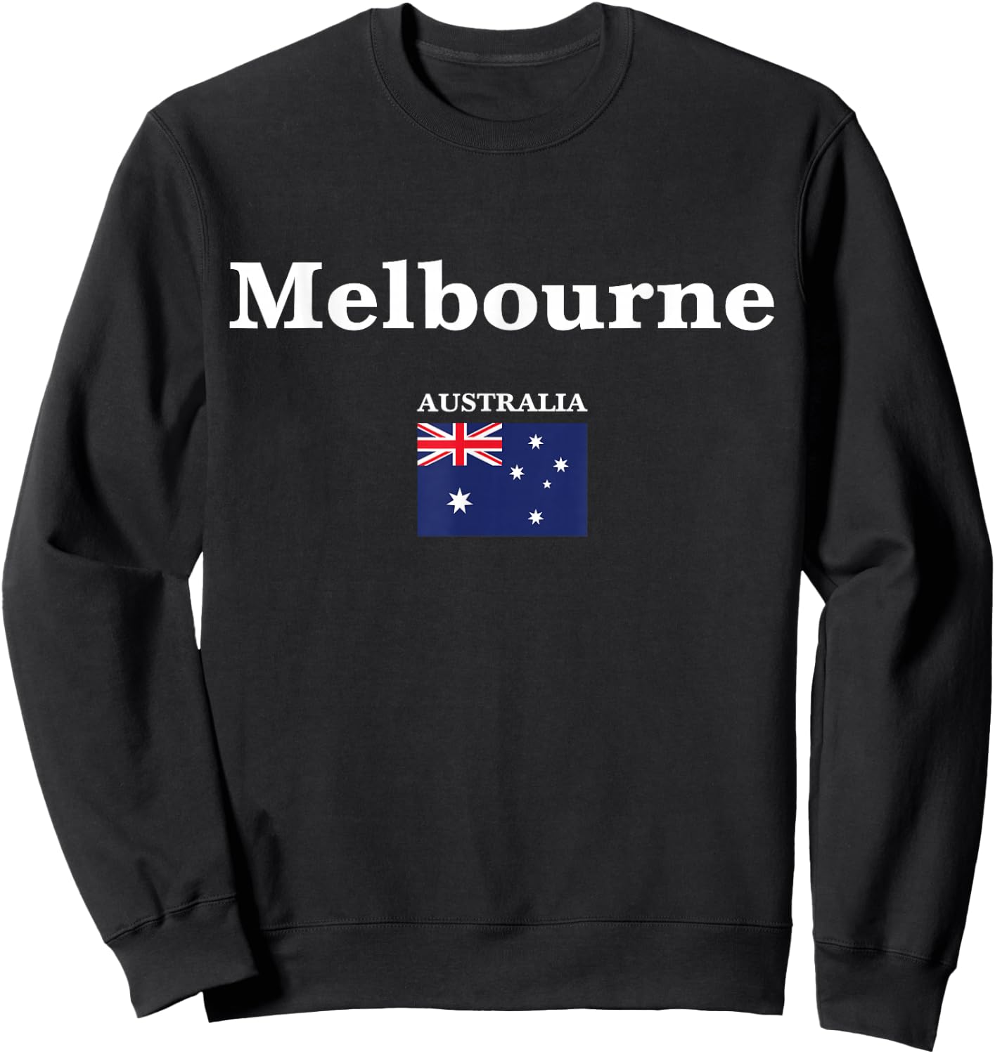 Melbourne city and the flag of Australia Sweatshirt - Sweatshirt | Black