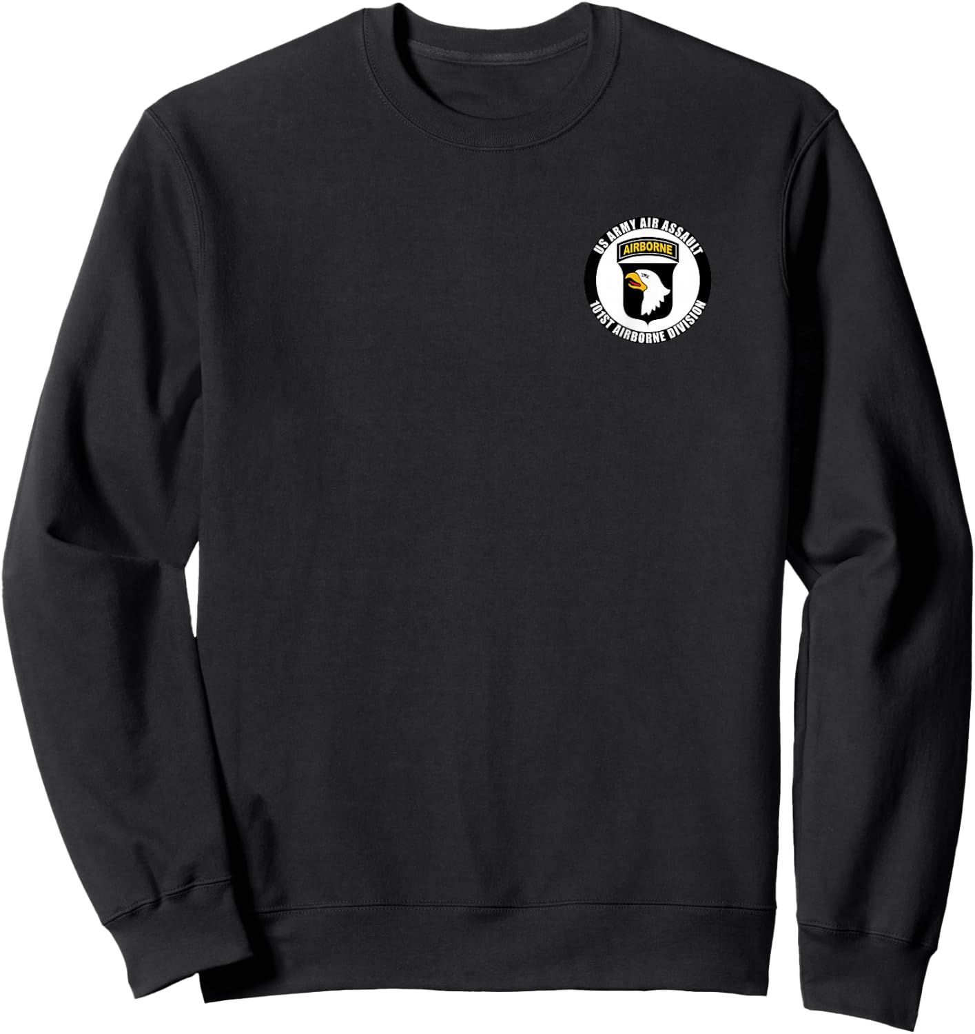 101st Airborne Division US Army Air Assault Military Veteran Sweatshirt - Sweatshirt | Black