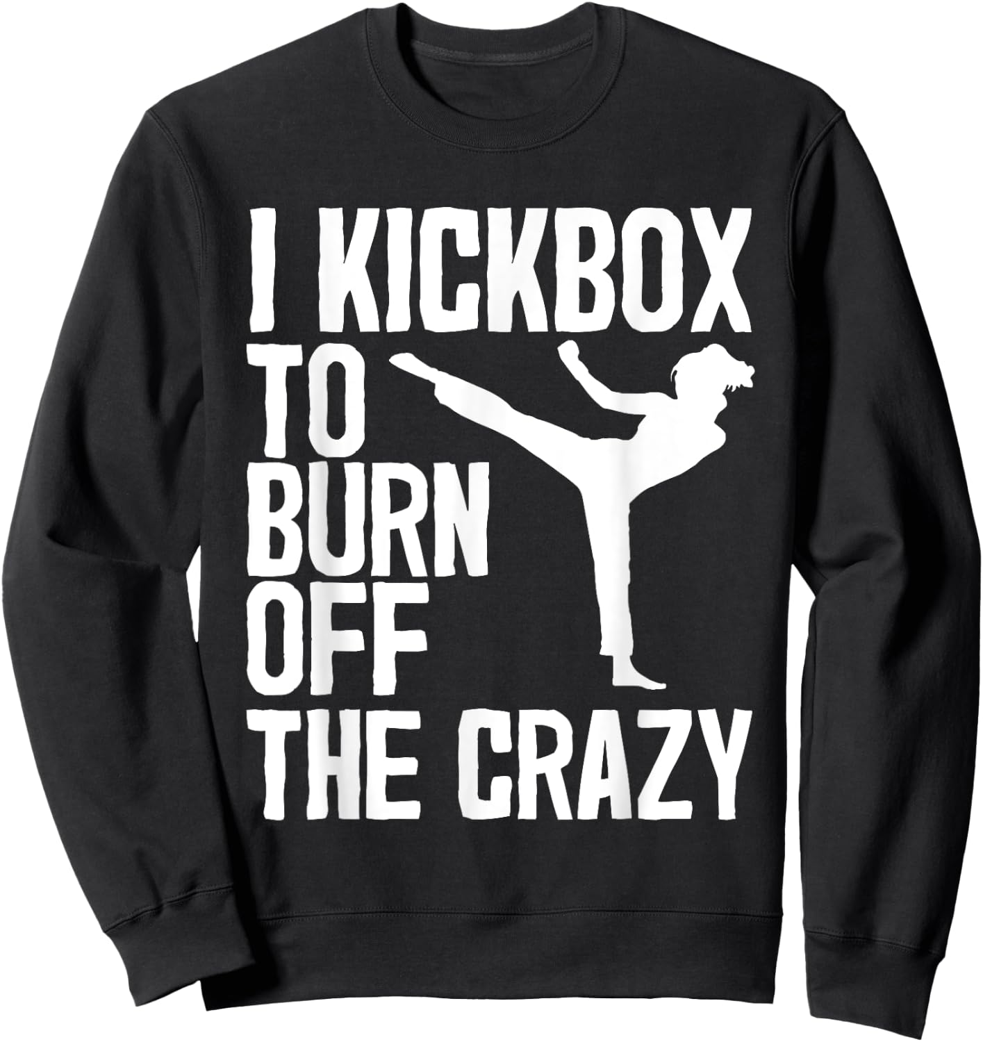 Cool Kickboxing Women Kickboxer Jab Workout Fitness Sweatshirt - Sweatshirt | Black