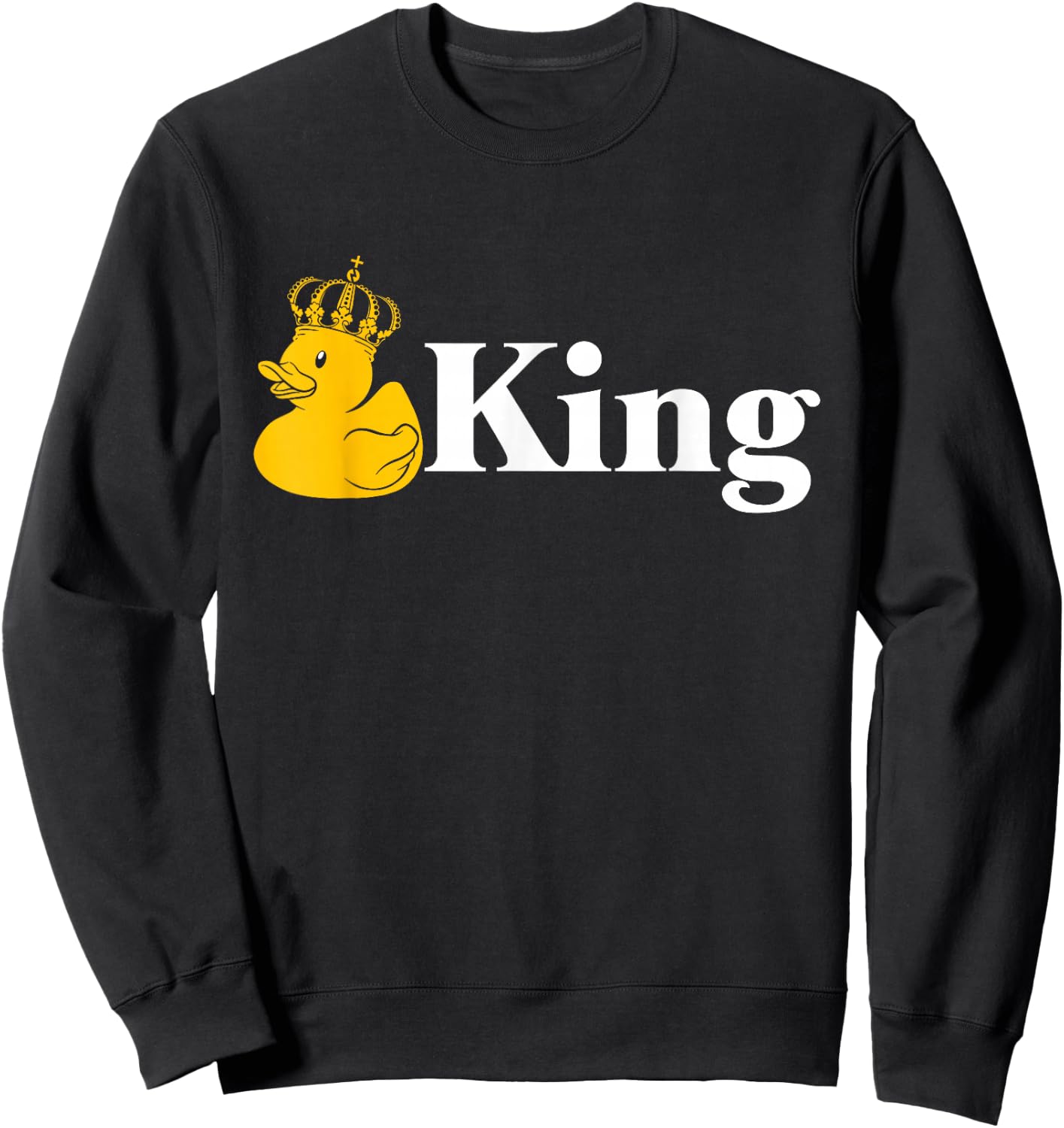 Rubber Duck Yellow Duck King Sweatshirt - Sweatshirt | Black