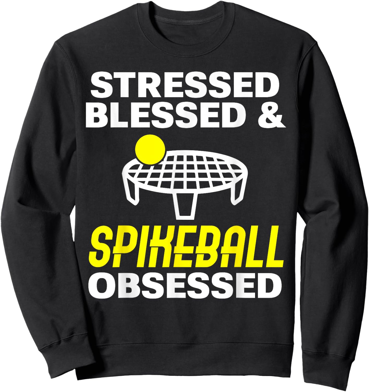 Spikeball game for backyard beach park indoor spike ball Men Women Girls Kids Sweatshirt - Sweatshirt | Black