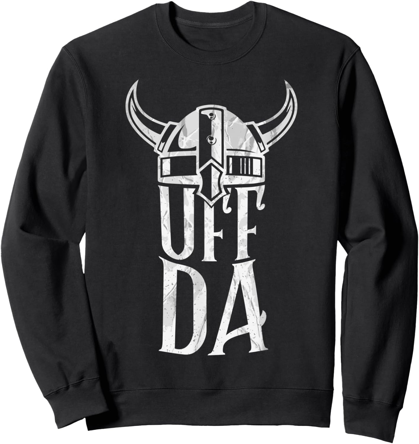 Funny Scandinavian Uff Da popular Nordic Quotes and Sayings Sweatshirt - Sweatshirt | Black
