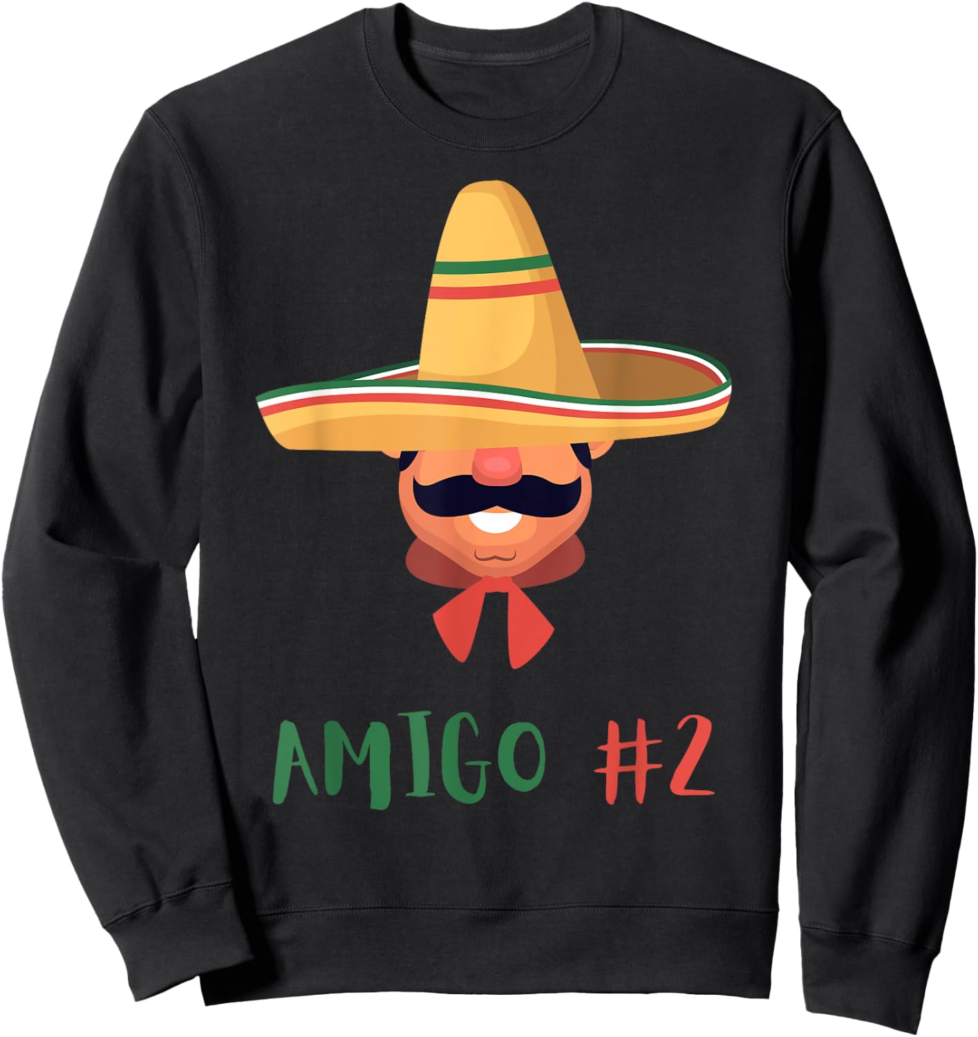 Funny Mexican Amigo #2 Group Matching DIY Halloween Costume Sweatshirt - Sweatshirt | Black