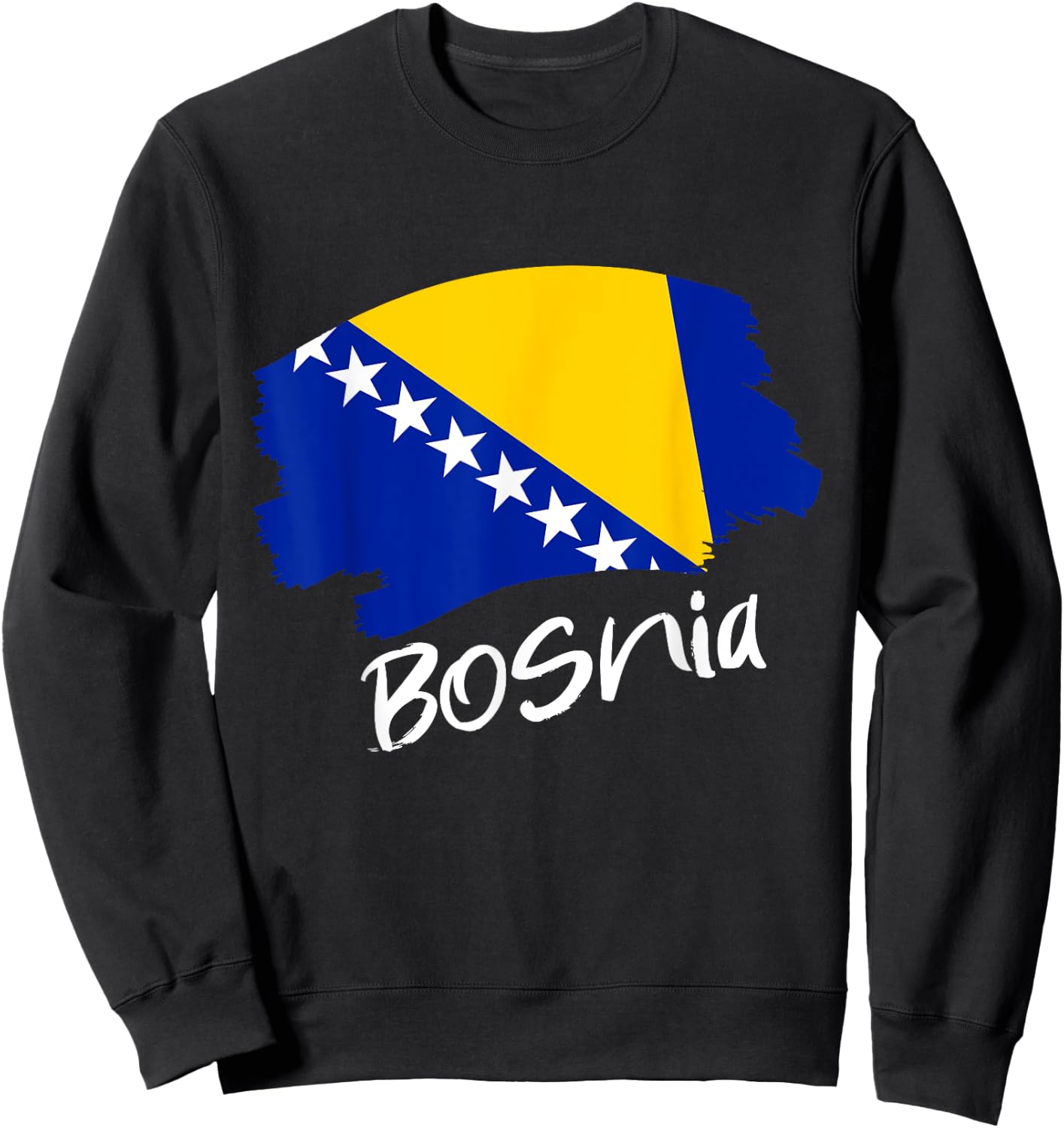Bosnian Flag Bosnia and Herzegovina Sweatshirt - Sweatshirt | Black