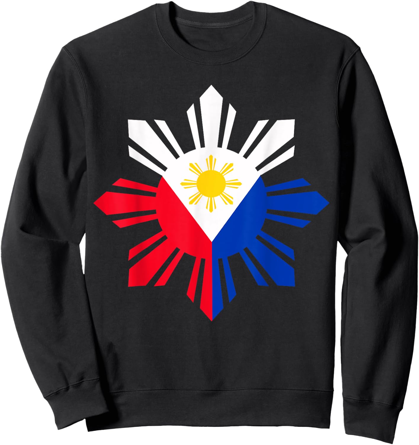 Philippine Flag Pinoy Flag Filipino Shirt Pinoy Sun Sweatshirt - Sweatshirt | Black