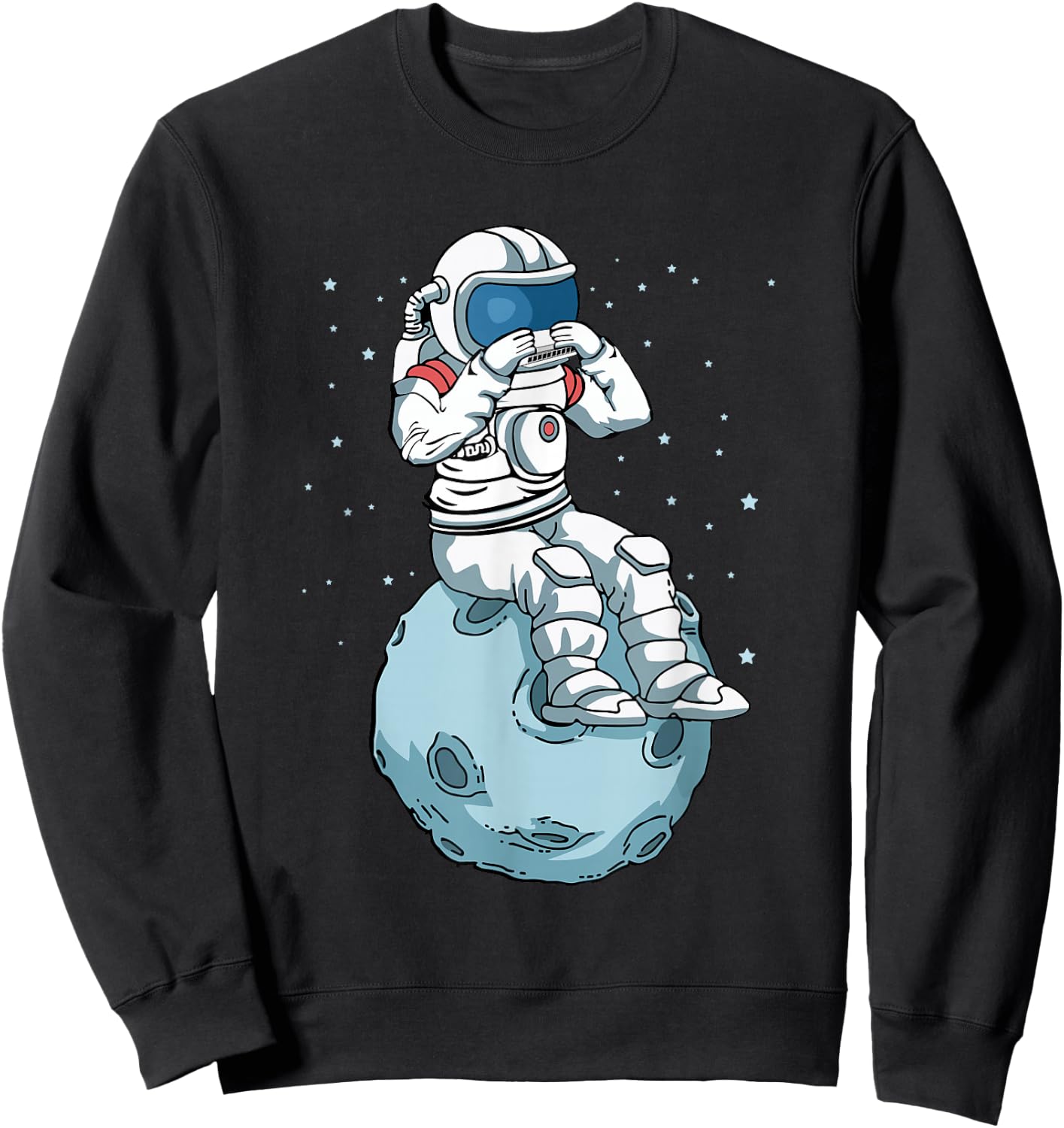 Harmonica Player Kids Astronaut Musician Harmonica Sweatshirt - Sweatshirt | Black