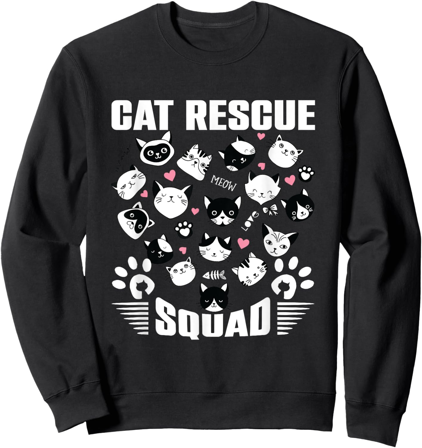 Cat Rescue Squad Animal Rescue Cat Rescue Animals Be Hero Sweatshirt - Sweatshirt | Black