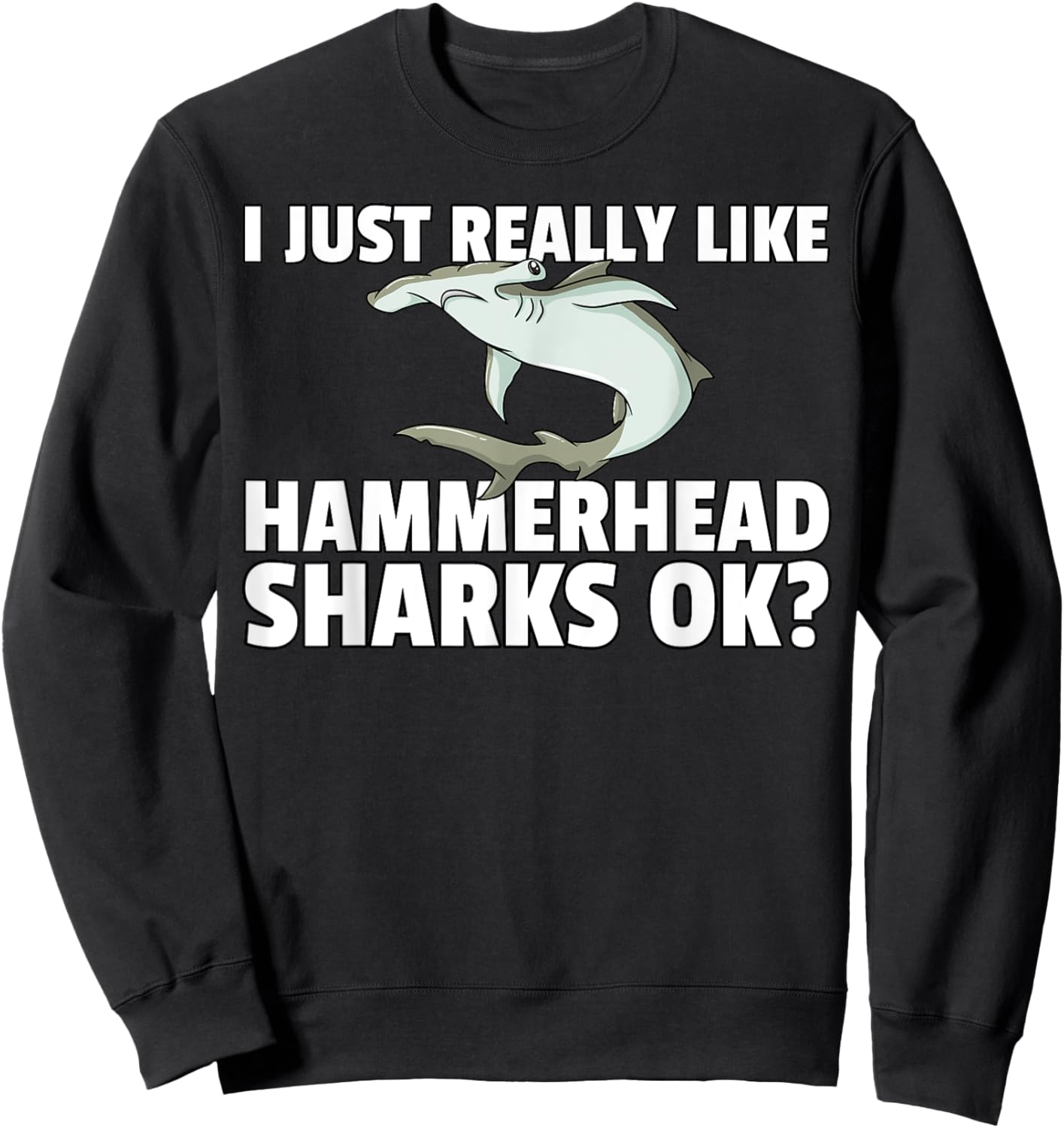 Hammerhead Shark Kids Sweatshirt - Sweatshirt | Black