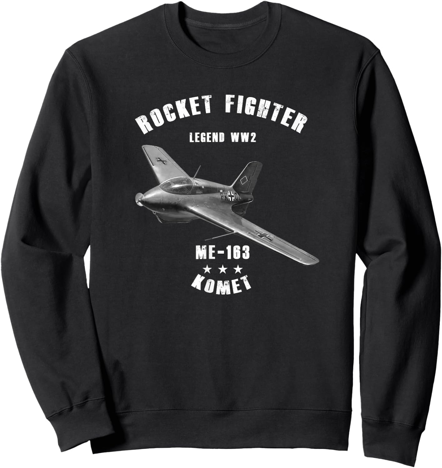 Messerschmitt Me 163 Komet WW2 Rocket Fighter Sweatshirt - Sweatshirt | Black