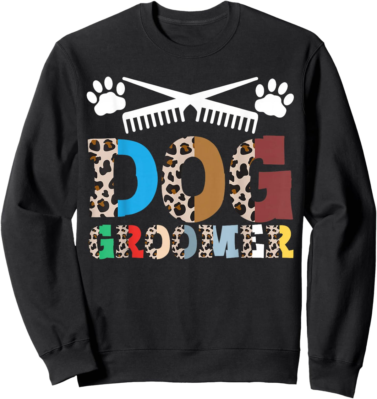 Dog Groomer Pet Grooming Fur Artist Animal Stylist Sweatshirt - Sweatshirt | Black