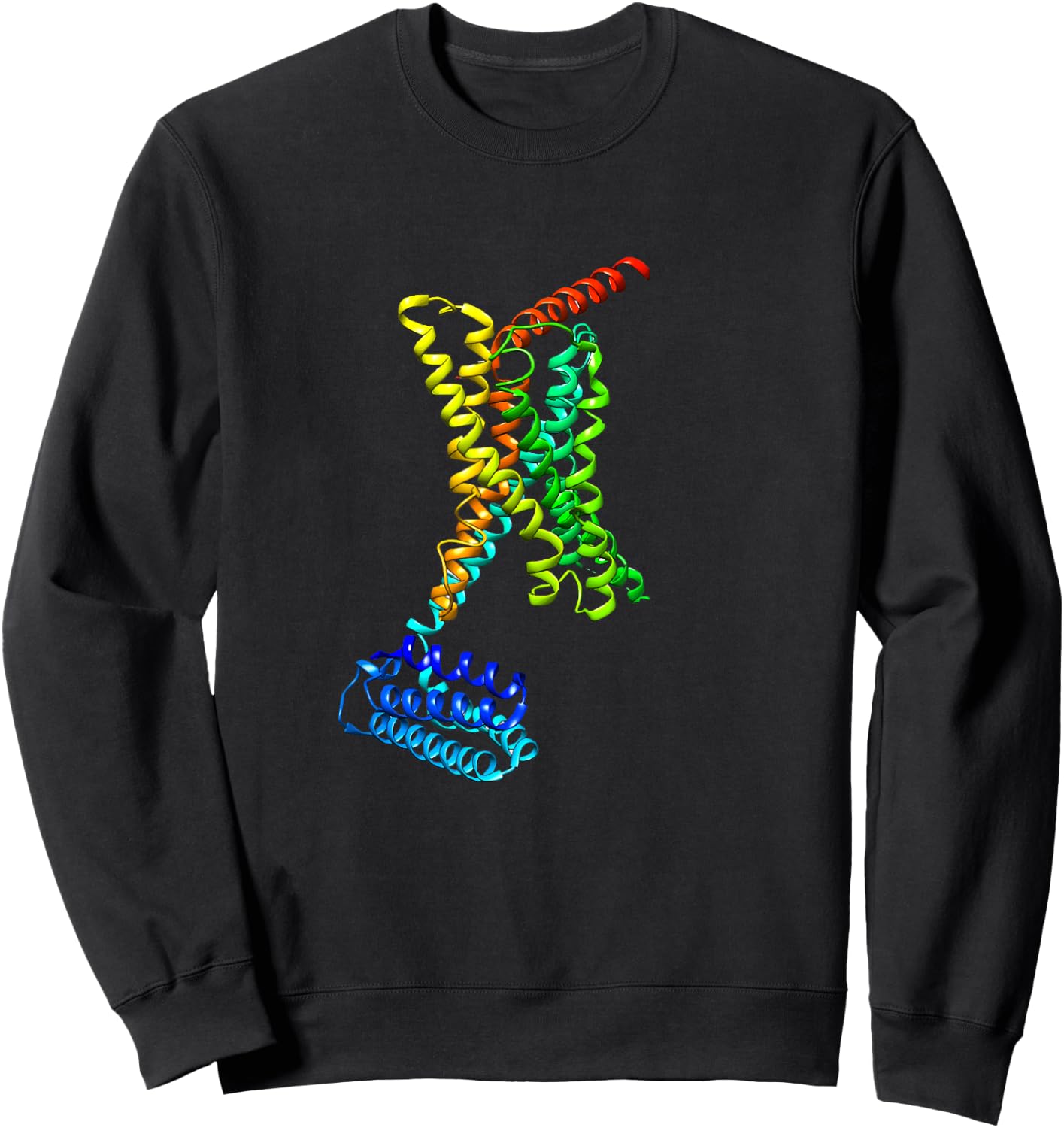 GPCR Ribbon Protein Structure For Molecular Biologists Sweatshirt - Sweatshirt | Black
