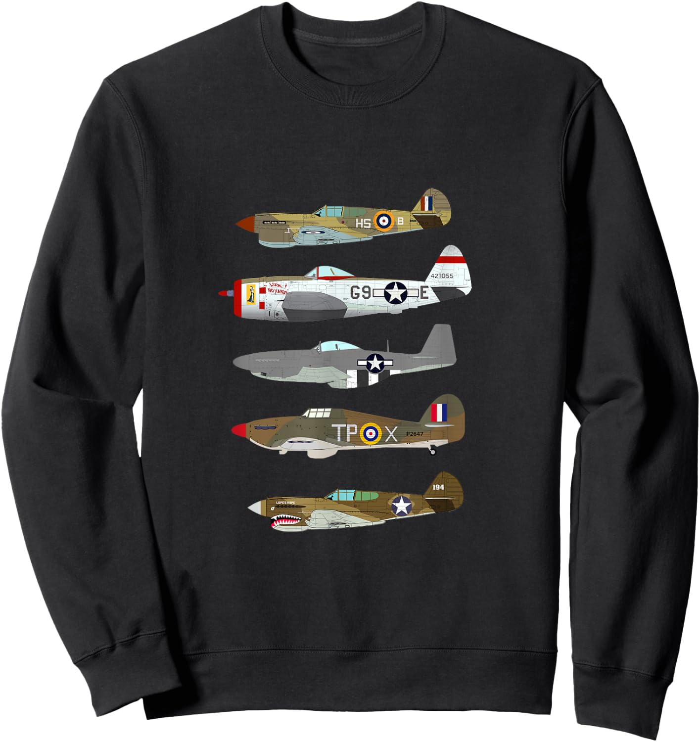 Warbirds of WW2 Sweatshirt - Sweatshirt | Black