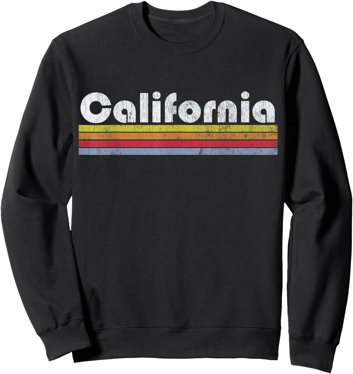 California Retro Vintage Pride 70s 80s 90s Men Women Gift Sweatshirt - Sweatshirt | Black