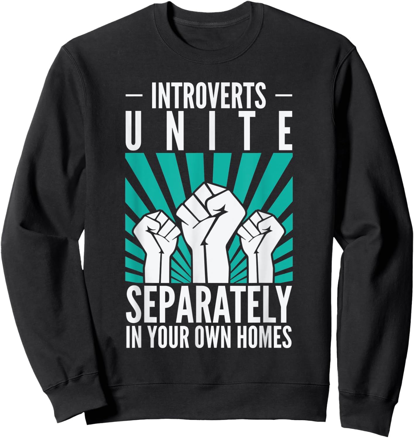 Introverts Unite Separately In Your Own Homes Antisocial Sweatshirt - Sweatshirt | Black