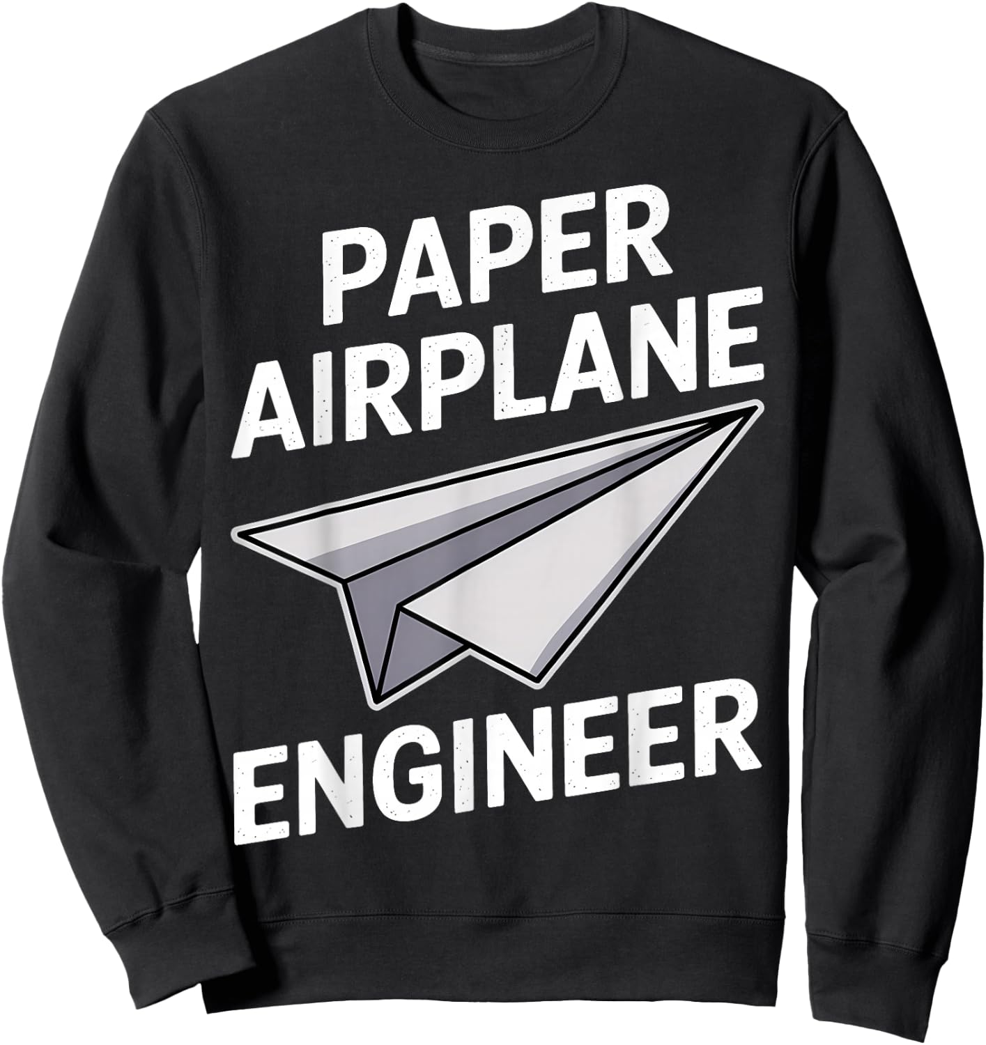 Funny Paper Airplane Sweatshirt - Sweatshirt | Black