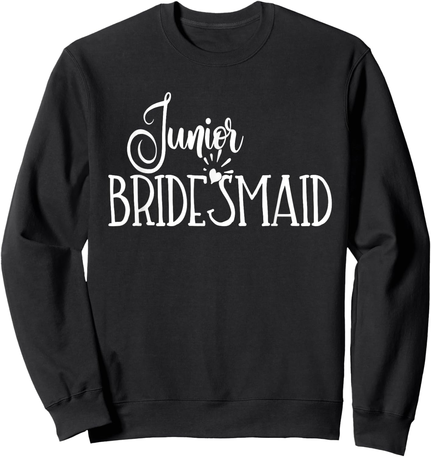 Junior Bridesmaid Kids Teen Girls Wedding Party Bride Groom Sweatshirt - Sweatshirt | Black