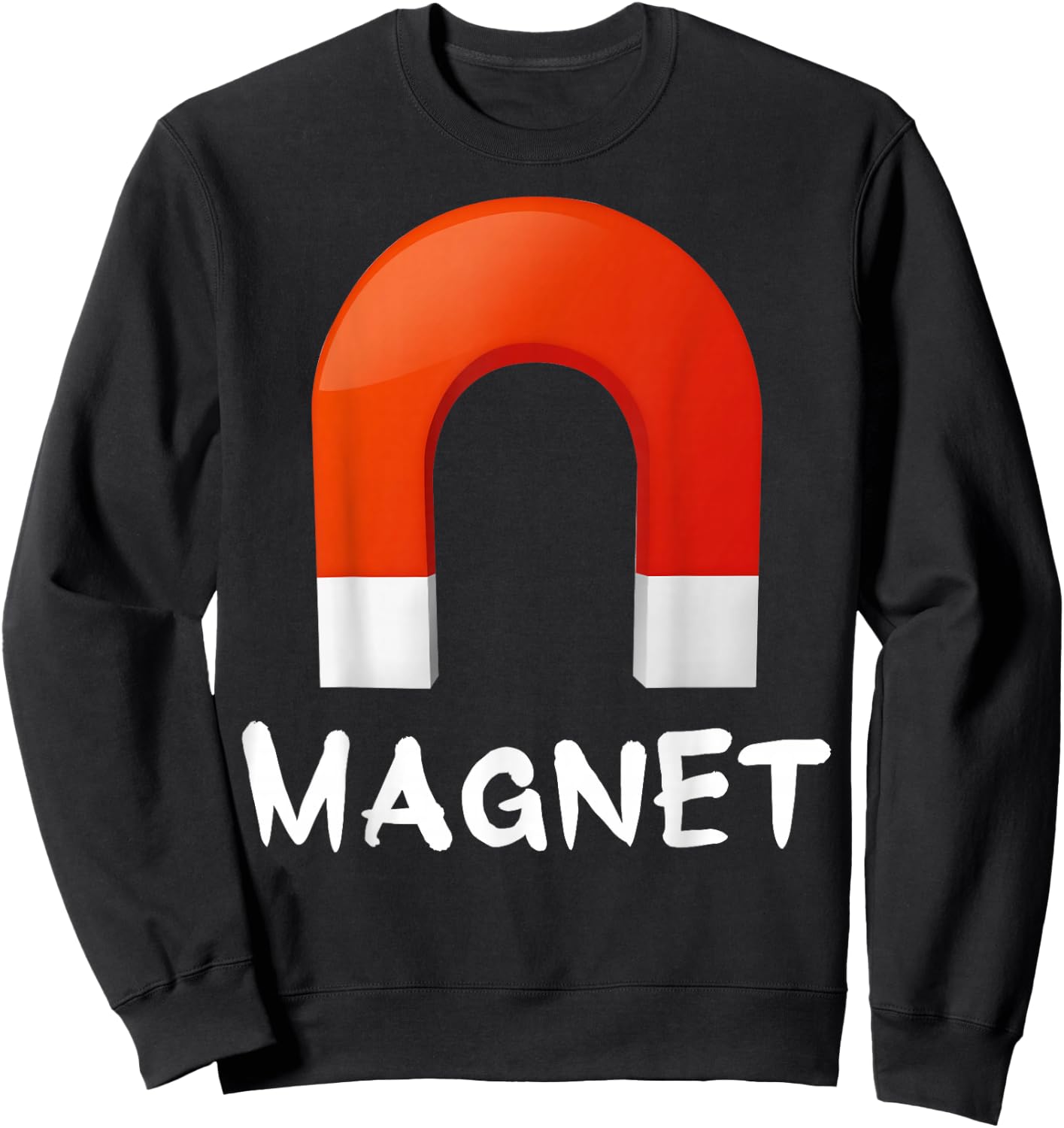 Magnet Halloween Costumes Shirt Matching For Couples Sweatshirt - Sweatshirt | Black
