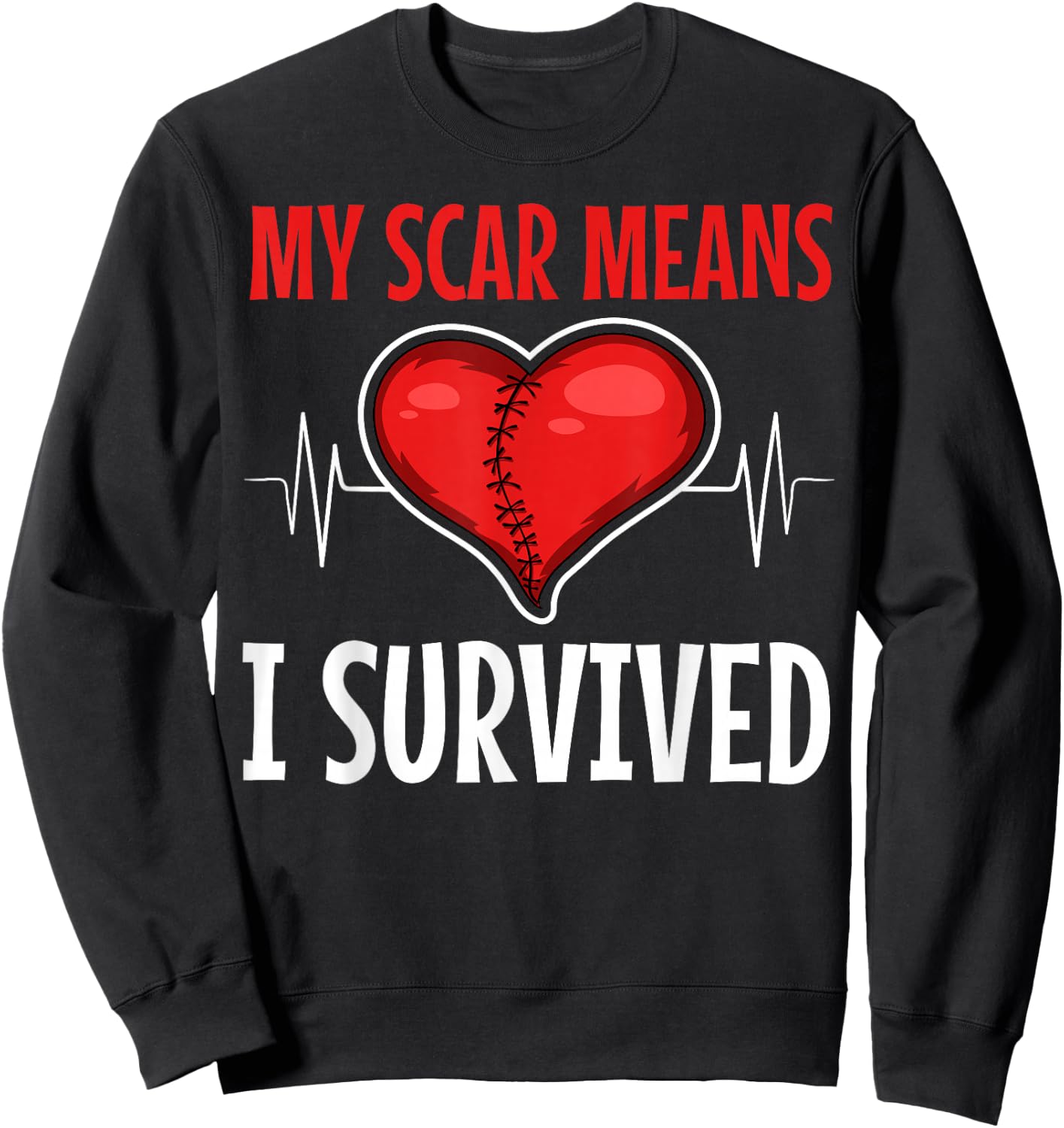 Open Heart Surgery Coronary Bypass Artery Stent Patients Sweatshirt - Sweatshirt | Black
