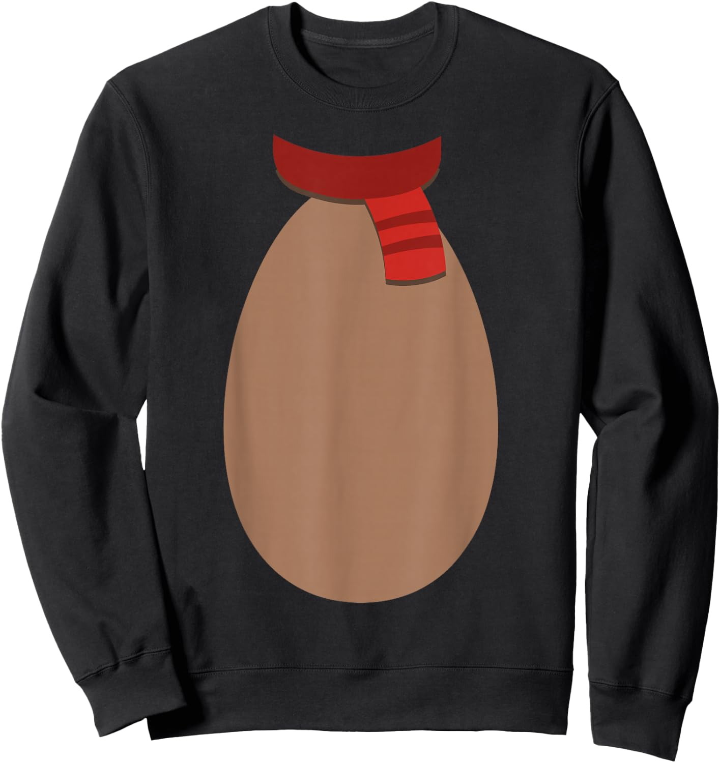 Christmas Reindeer Shirt Rudolph Red Nose Costume Fun Sweatshirt - Sweatshirt | Black