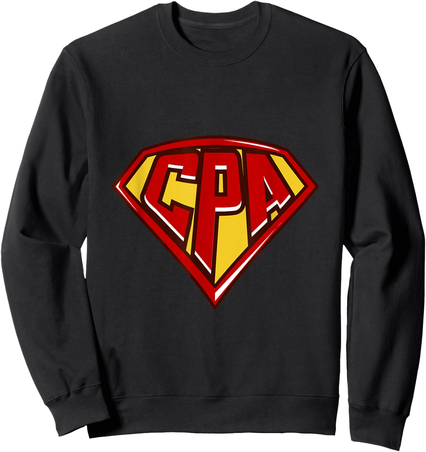 Accountant Superhero Shirt, CPA T Shirt, Finance Sweatshirt - Sweatshirt | Black