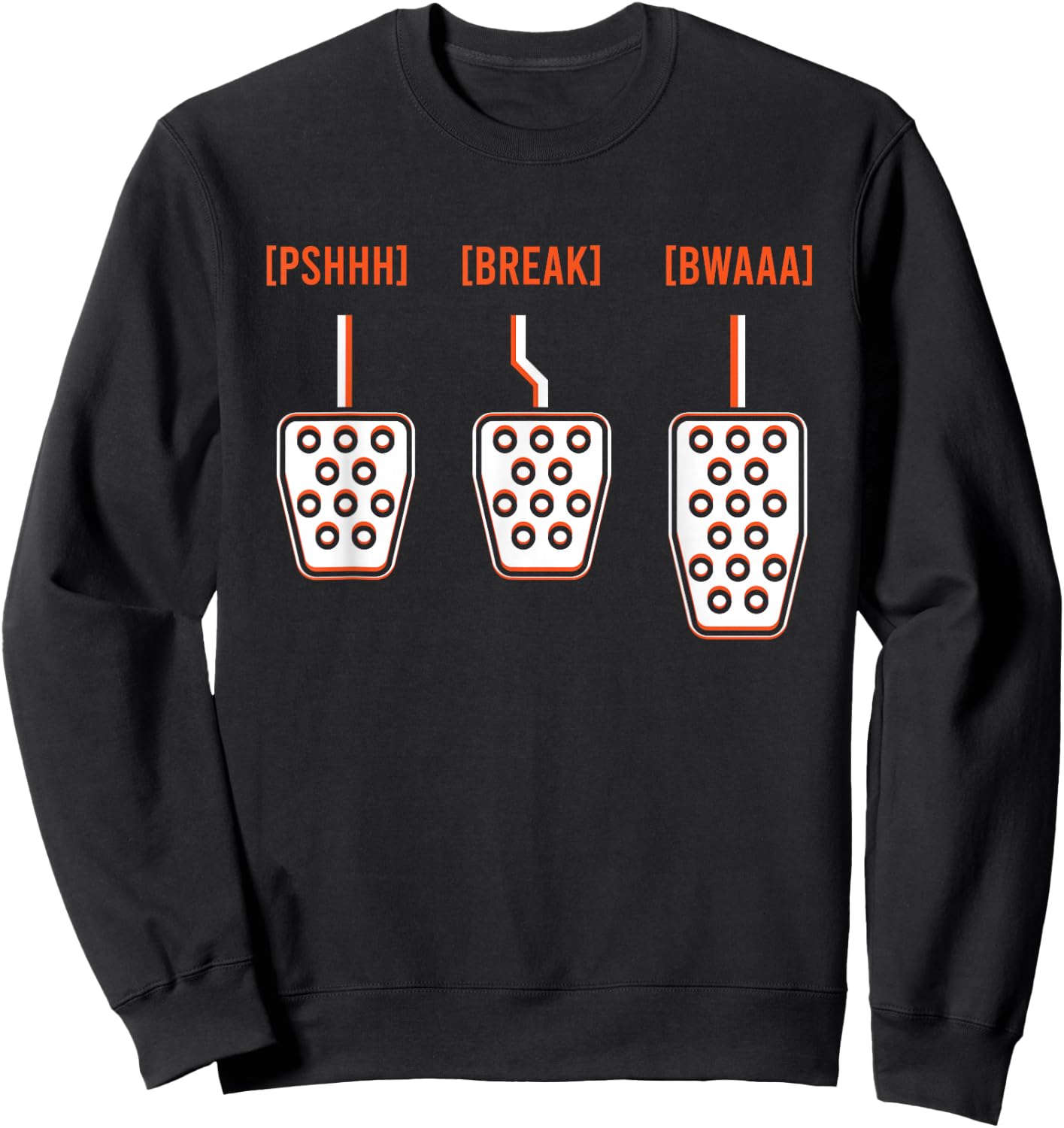 Manual Transmission Pedals Automobile Car Mechanic Sweatshirt - Sweatshirt | Black