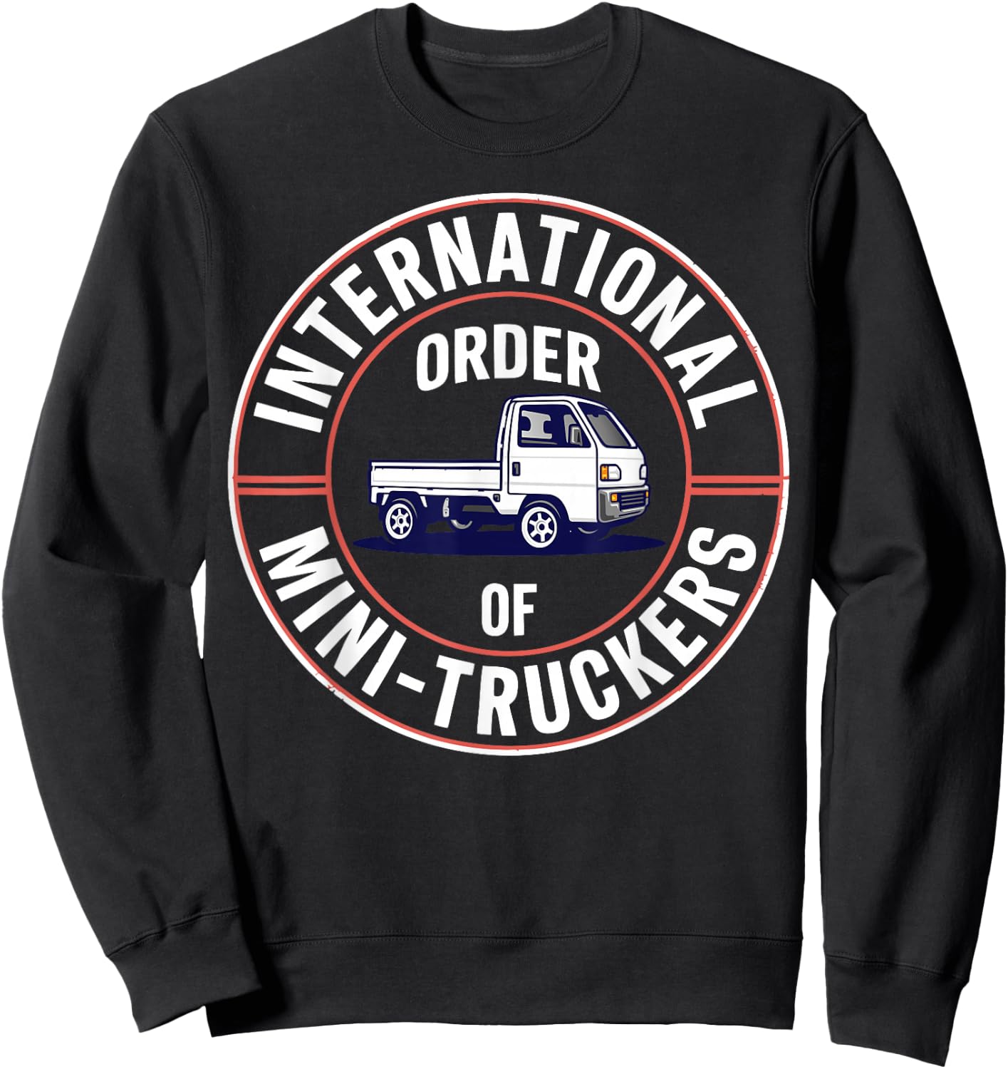 Mini Truckers Driver Kei Japanese Truck Sweatshirt - Sweatshirt | Black