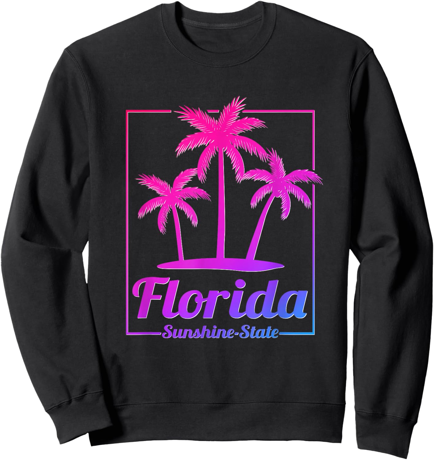 Florida Sunshine State Retro Look Sweatshirt - Sweatshirt | Black