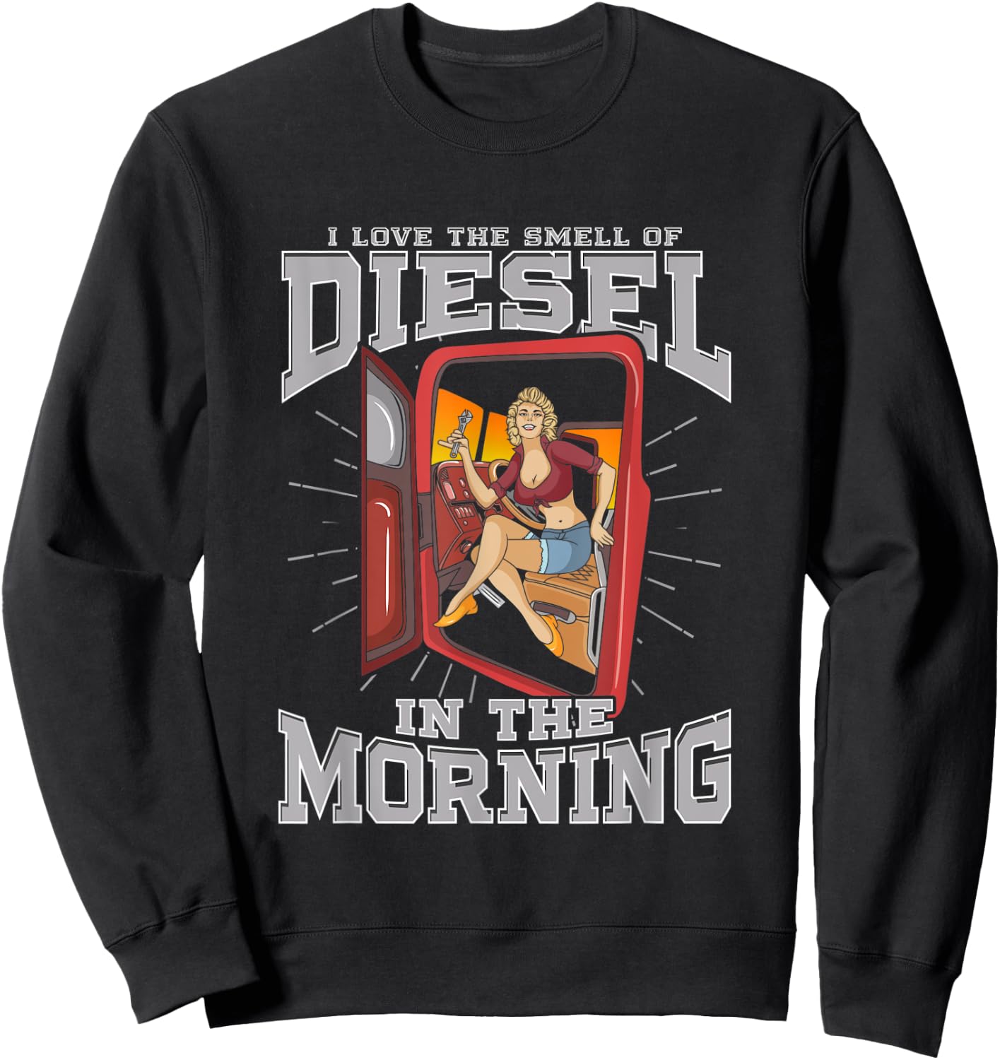 I love the smell of Diesel in the morning Sweatshirt - Sweatshirt | Black