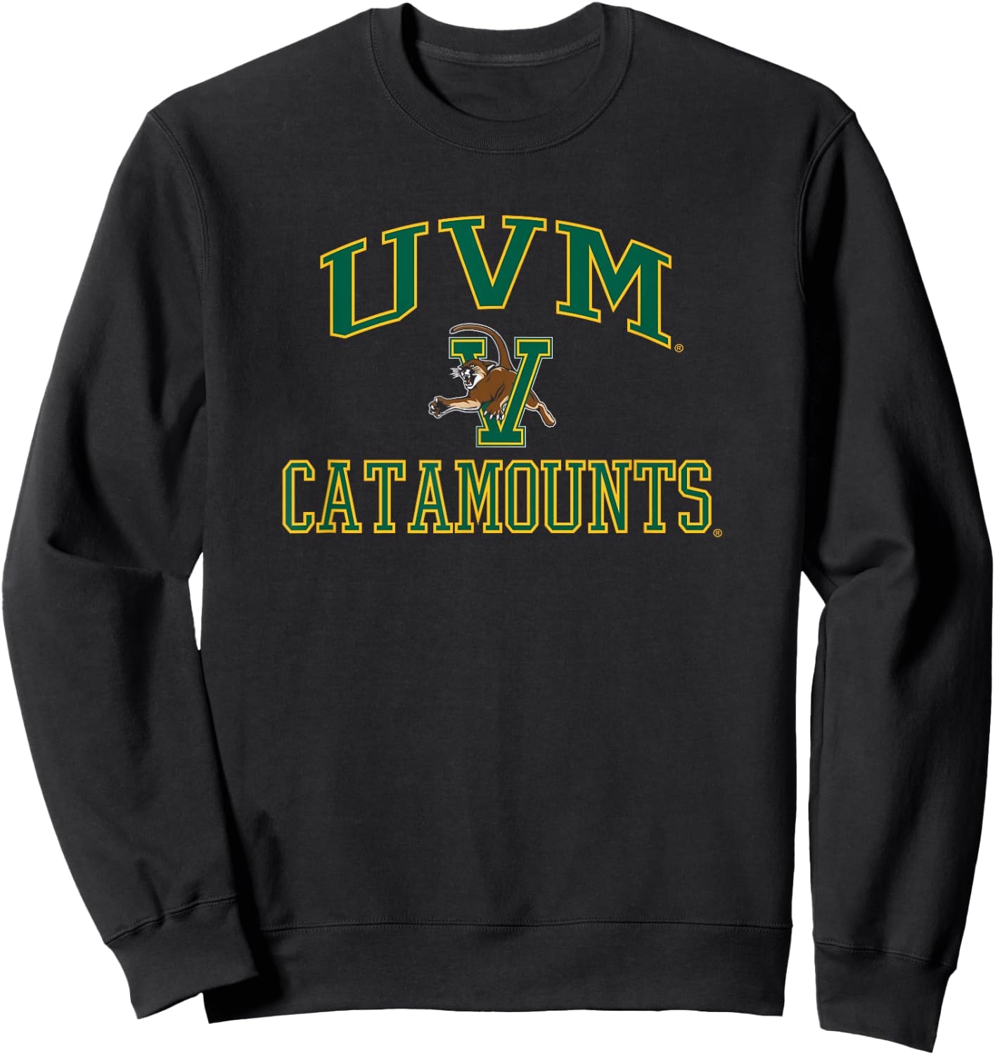 Vermont Catamounts Basketball Screen Black Sweatshirt - Sweatshirt | Black