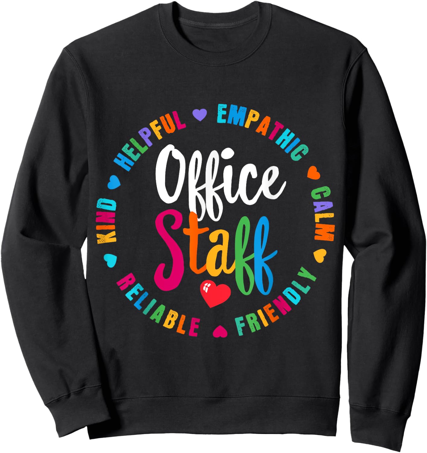 Cute School Secretary Admin Appreciation Front Office Staff Sweatshirt - Sweatshirt | Black