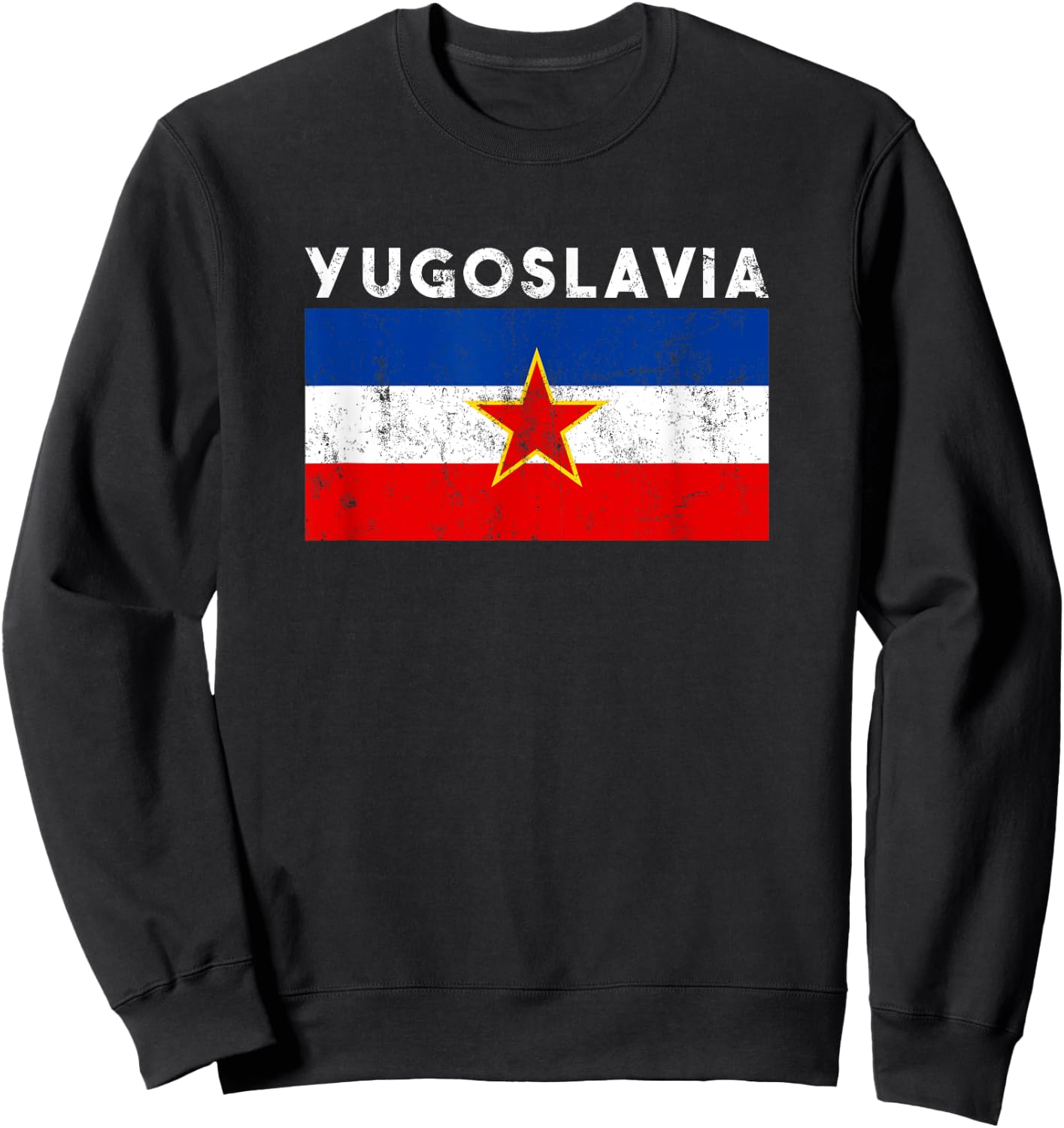 Yugoslavia Map Flag, Yugoslavia Sweatshirt - Sweatshirt | Black