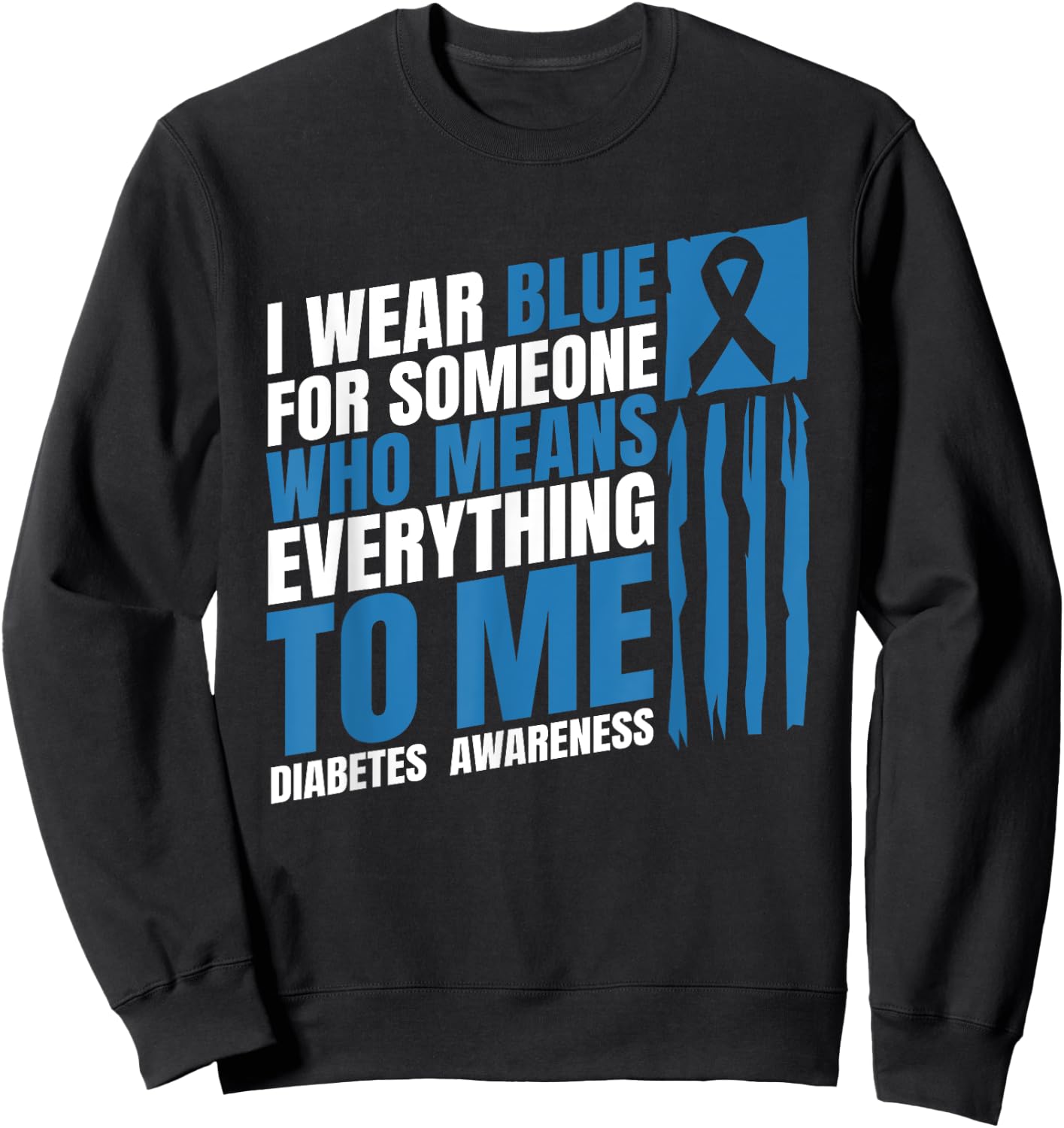 Diabetes Awareness Month Messy Bun Mother T1 T2 Sweatshirt - Sweatshirt | Black