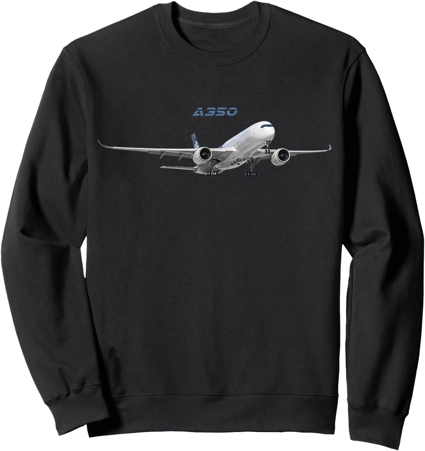 DasDirkDesign A350 Passenger Plane Airliner , Black, Small Sweatshirt - Sweatshirt | Black